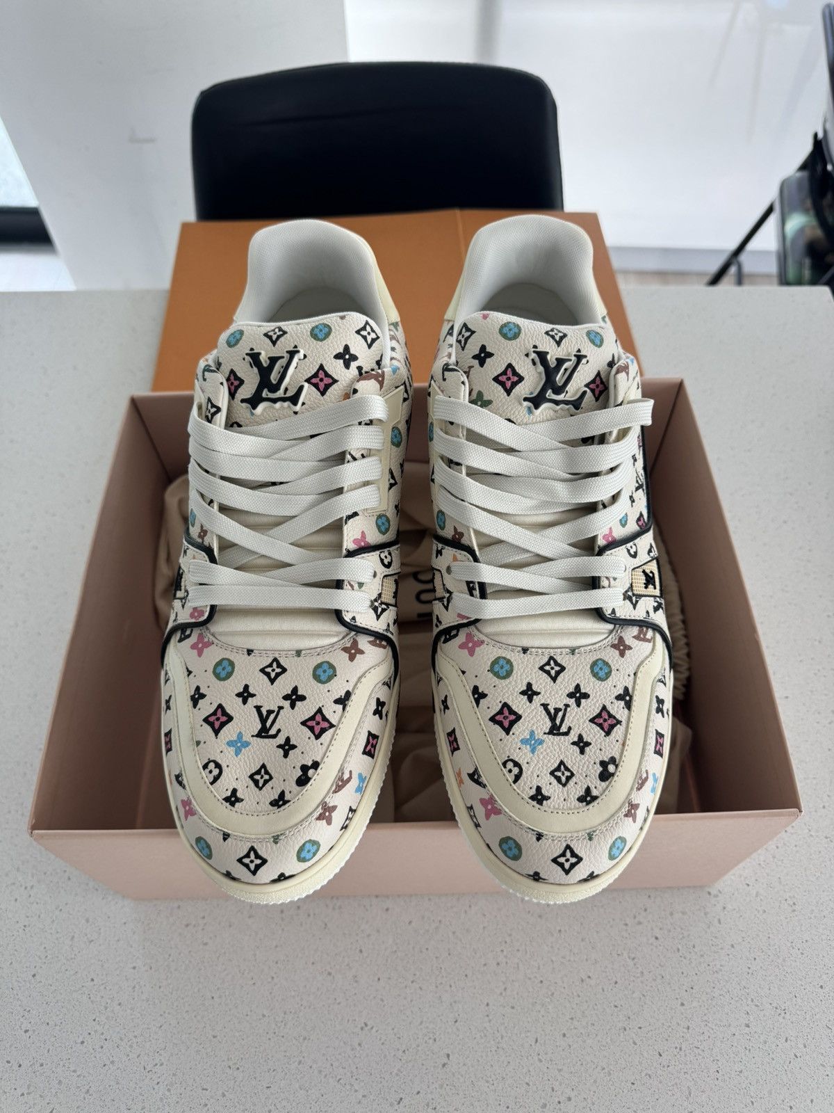 Louis Vuitton × Tyler The Creator Tyler The Creator Louis Vuitton Trainer Beige Size US 13 / EU 46 - 3 Thumbnail