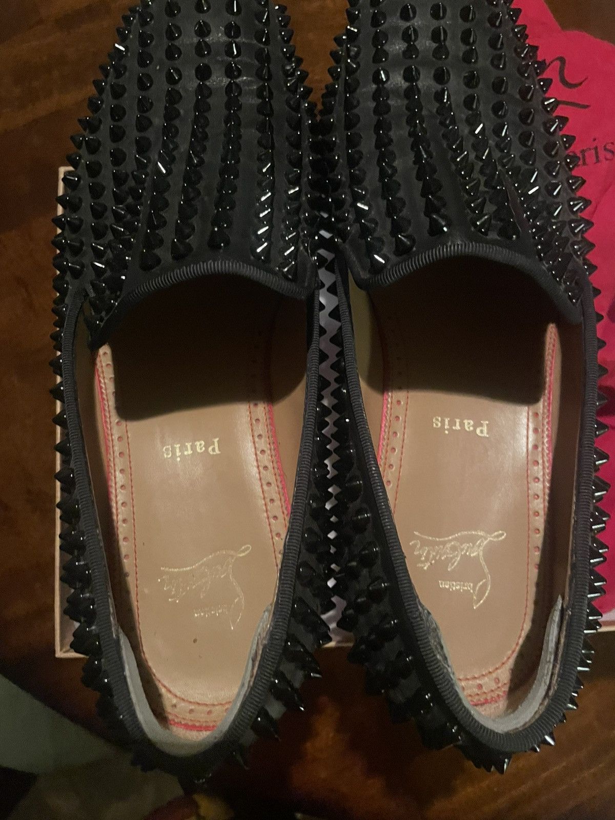Christian Louboutin Christian Louboutin Dandelion Spikes Flat Calf Lux/GG Size US 9 / EU 42 - 2 Thumbnail