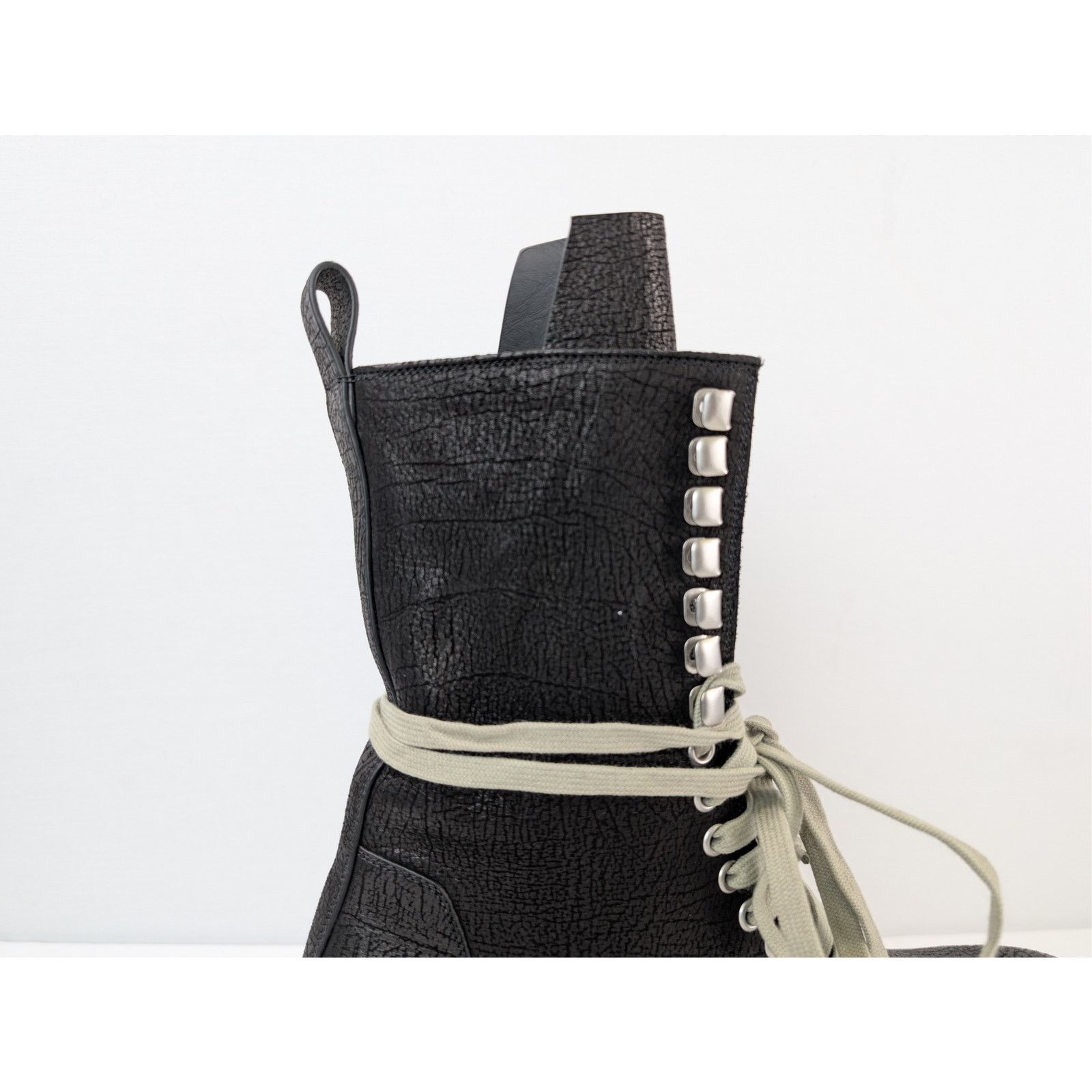 Rick Owens o1rshd1 Lace-up Bogun leather boot with a platform sole Size US 10 / EU 43 - 5 Thumbnail