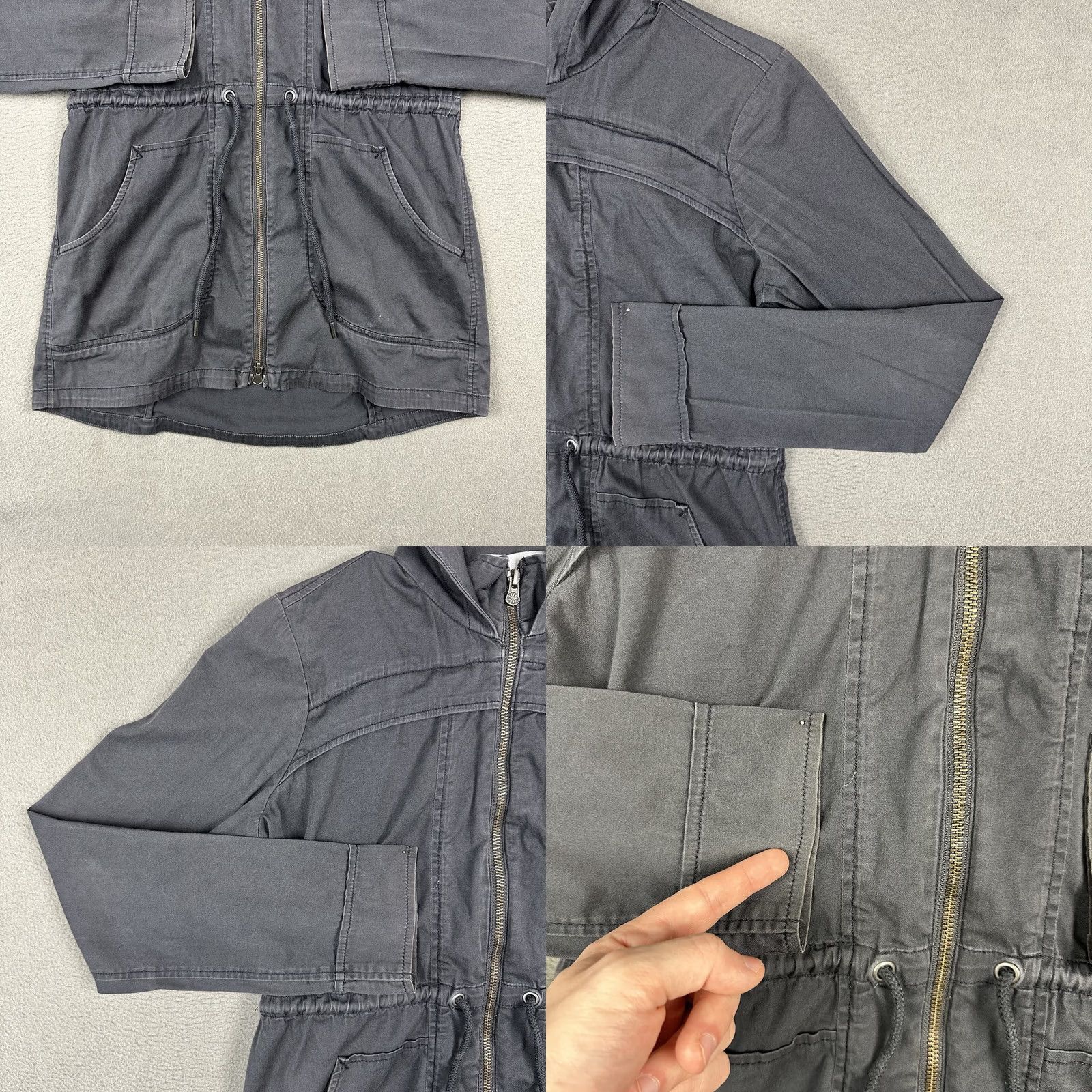 Athleta Athleta All Good Anorak Jacket Womens XS Gray Full Zip Hooded Pockets Size XS / US 0-2 / IT 36-38 - 8 Thumbnail