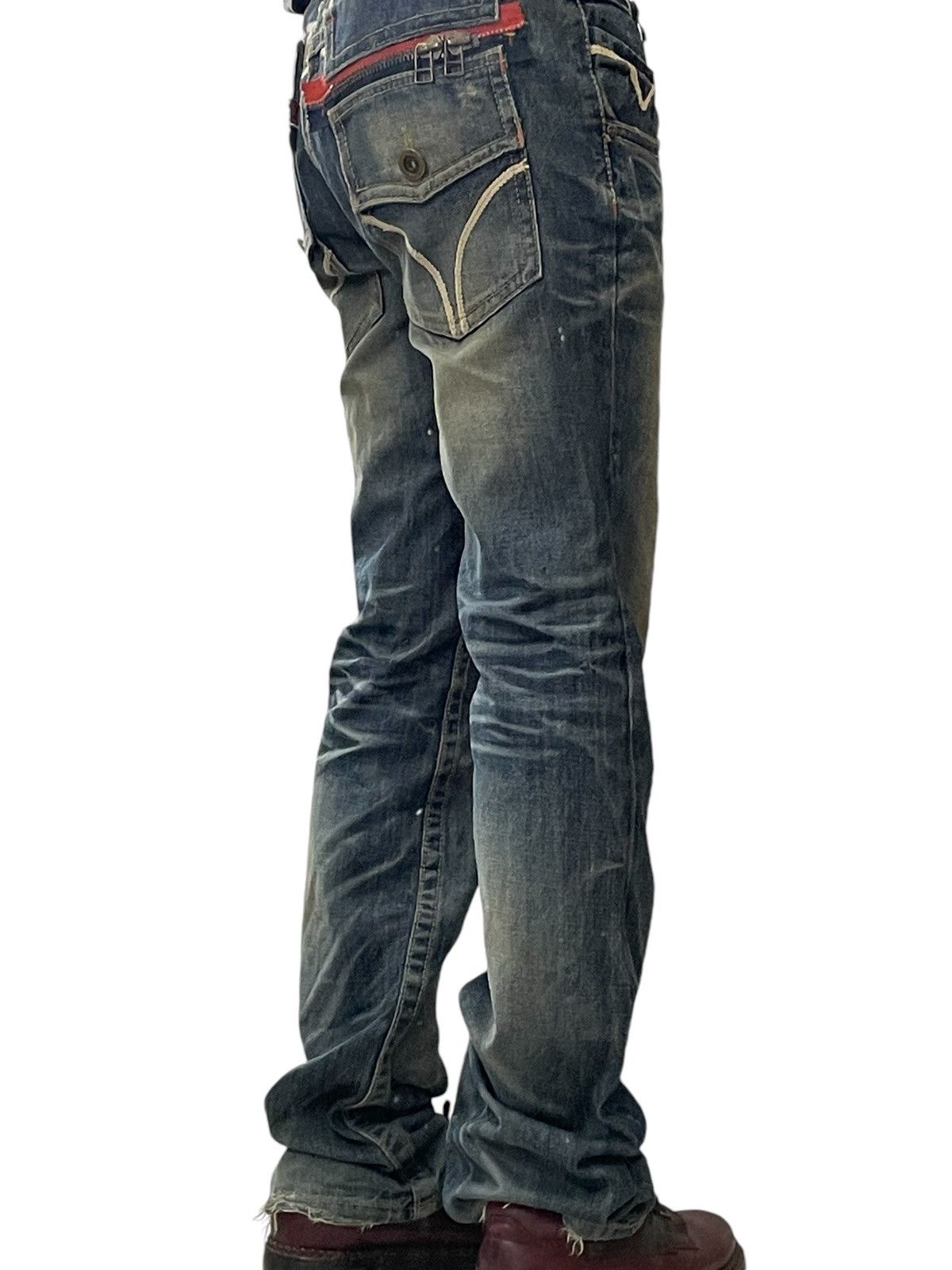 If Six Was Nine Lolita Muddy Whisker Distressed Denim Pants Size US 30 / EU 46 - 6 Thumbnail
