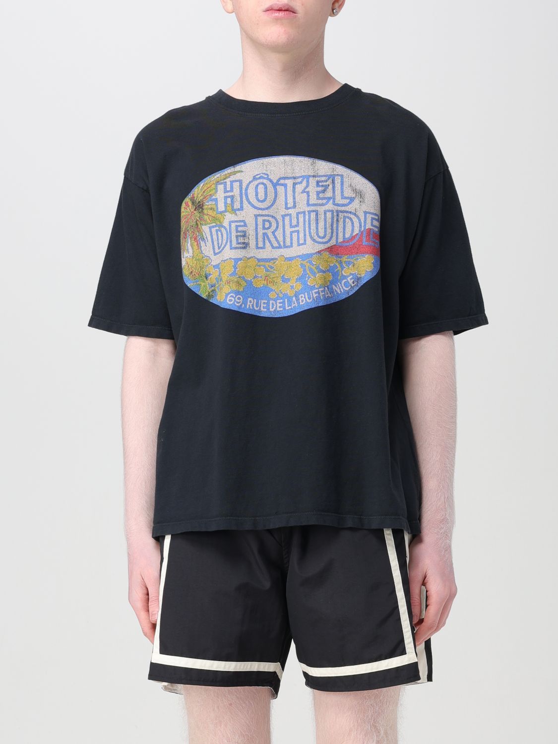 image of Rhude T-Shirt Men Black (Size Large)