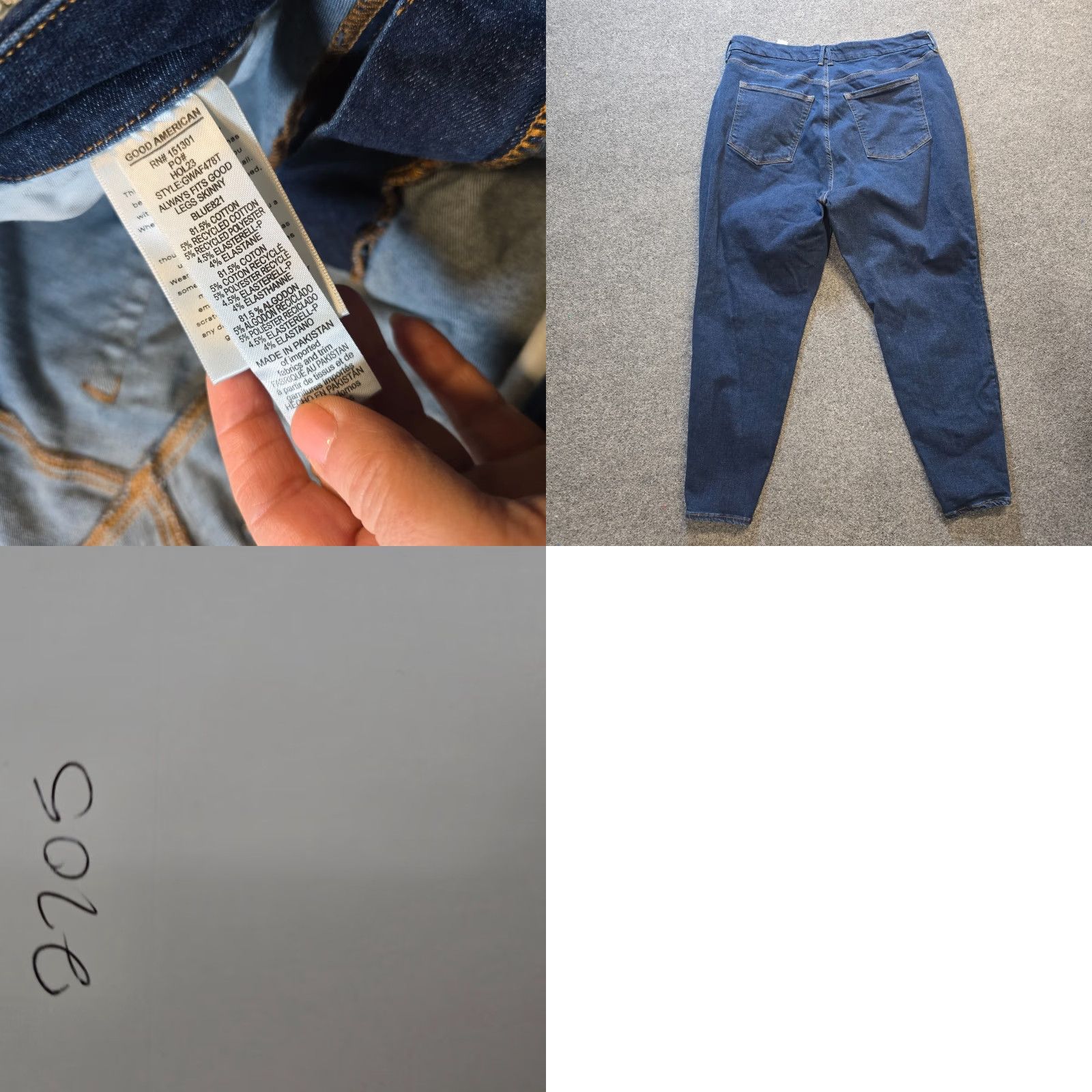 Good American Good American Jeans Women Plus 26 Blue Skinny Capsule Fit Stretch 5-Pocket Denim High Rise Inseam 29 Size 26" / US 2 / IT 38 - 8 Thumbnail