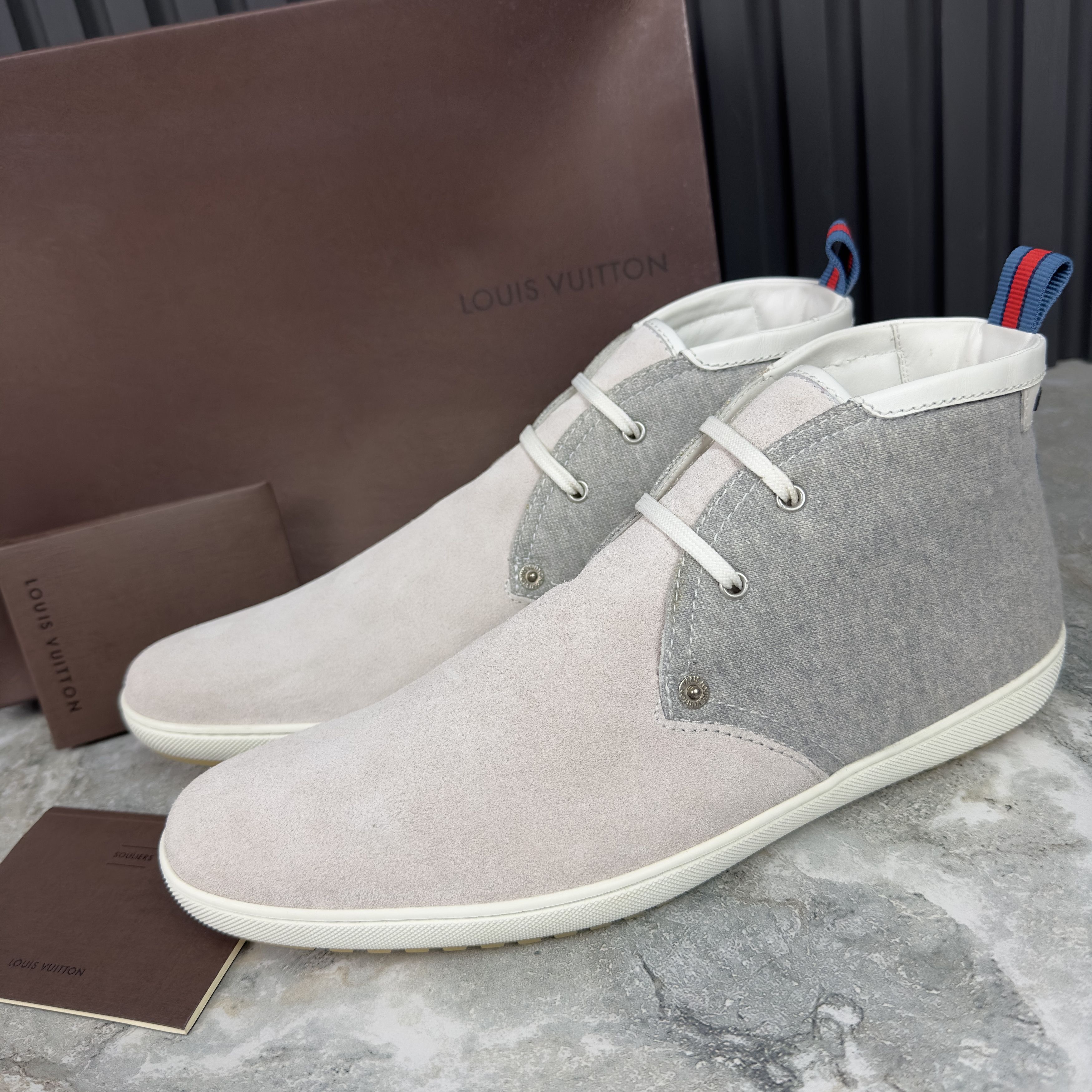 NEW Louis Vuitton Sneaker Boots Suede