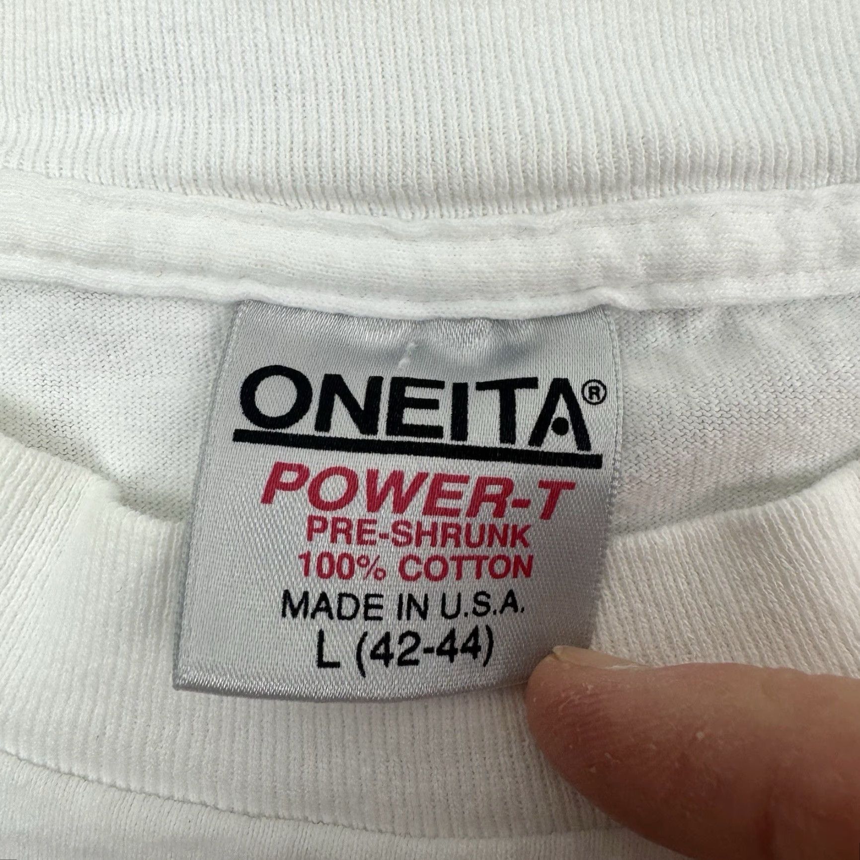 Vintage VINTAGE Atlanta Olympics Long Sleeve Shirt Adult Large 1996 Olympics Sports USA Shirt Mens Large White Cotton 90s USA Sports Oneita Size US L / EU 52-54 / 3 - 4 Thumbnail