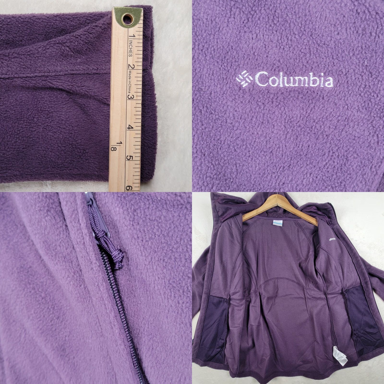 Vintage Columbia Women Indigo Fleece Hooded Zip Up Sweater Jacket Small Blue Hooded Fleece Womens SZ S Size S / US 4 / IT 40 - 9 Thumbnail