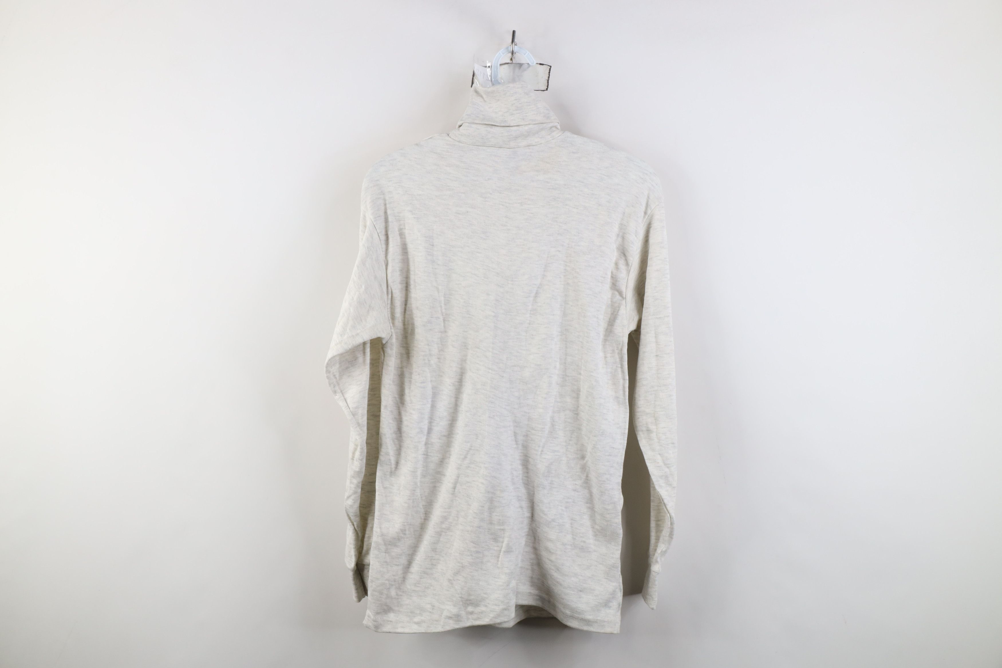 Vintage Deadstock Vintage 90s Streetwear Turtleneck T-Shirt Gray USA Size US M / EU 48-50 / 2 - 11 Thumbnail