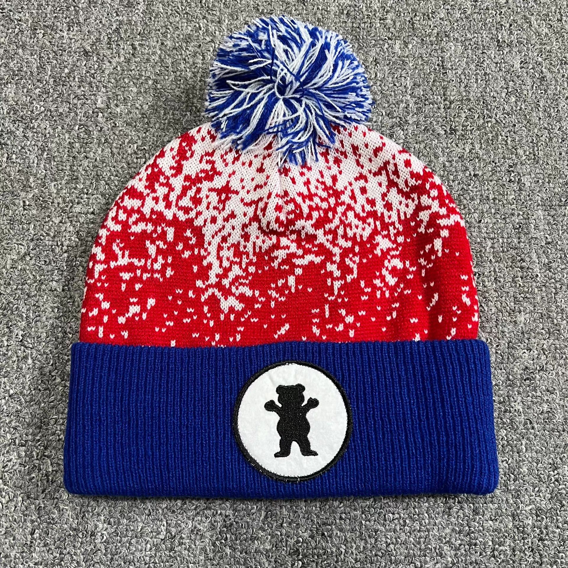Grizzly Griptape Grizzly Griptape Bear Embroidered Knitted Beanie Q7 Size ONE SIZE - 2 Thumbnail