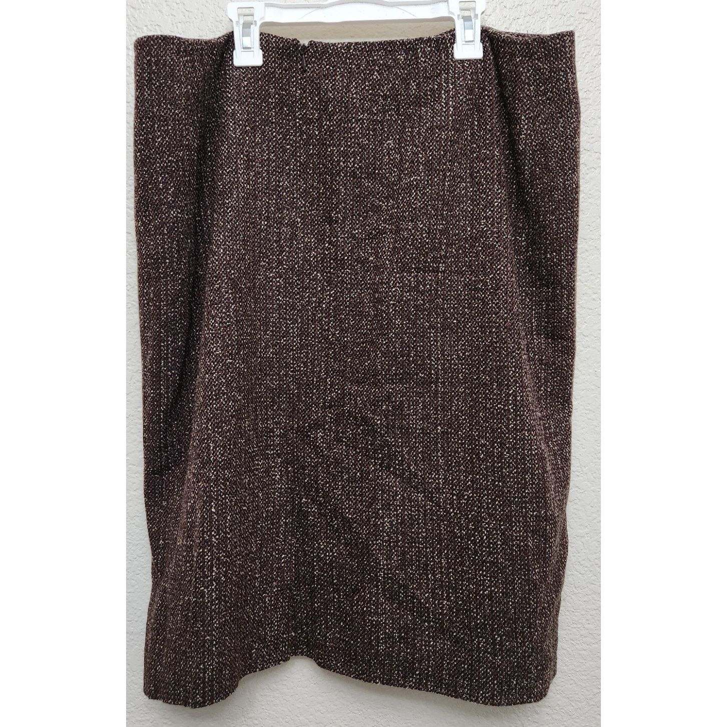 Other Larry Levine Suits Brown White Marled Pencil Midi Skirt 18 Size 40" / US 18 - 3 Thumbnail