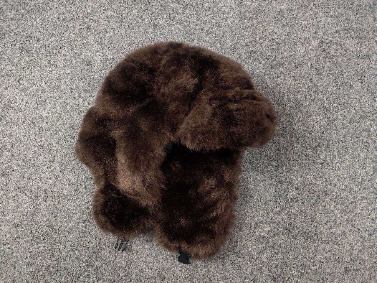 Japanese Brand Vintage Y2K Fuzzy Fur Ushanka Hat Brown faded l.g.b. Style Size ONE SIZE - 3 Thumbnail