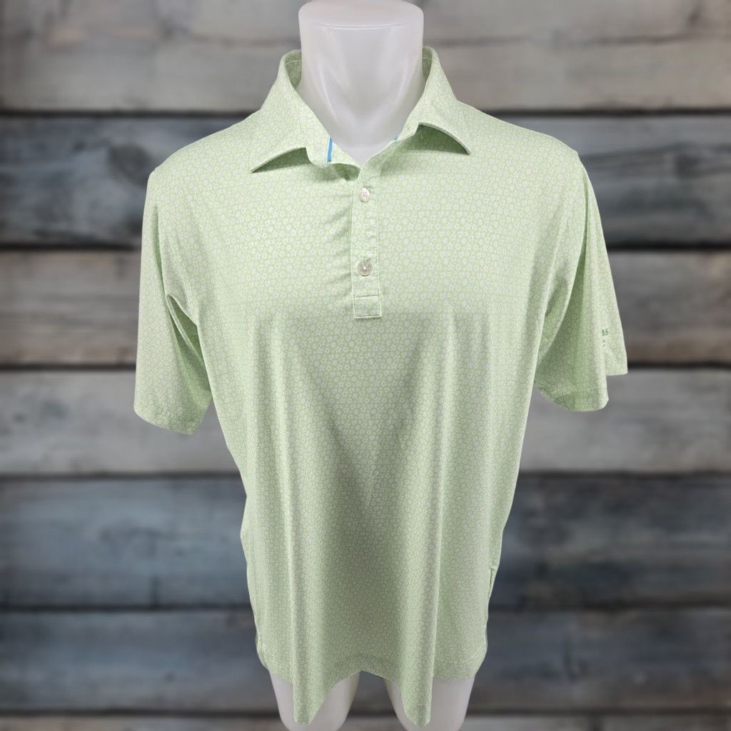 Footjoy FootJoy Polo Men’s Large Green Floral Geometric 1965 BTCC Logo Shirt Size US L / EU 52-54 / 3 - 1 Thumbnail