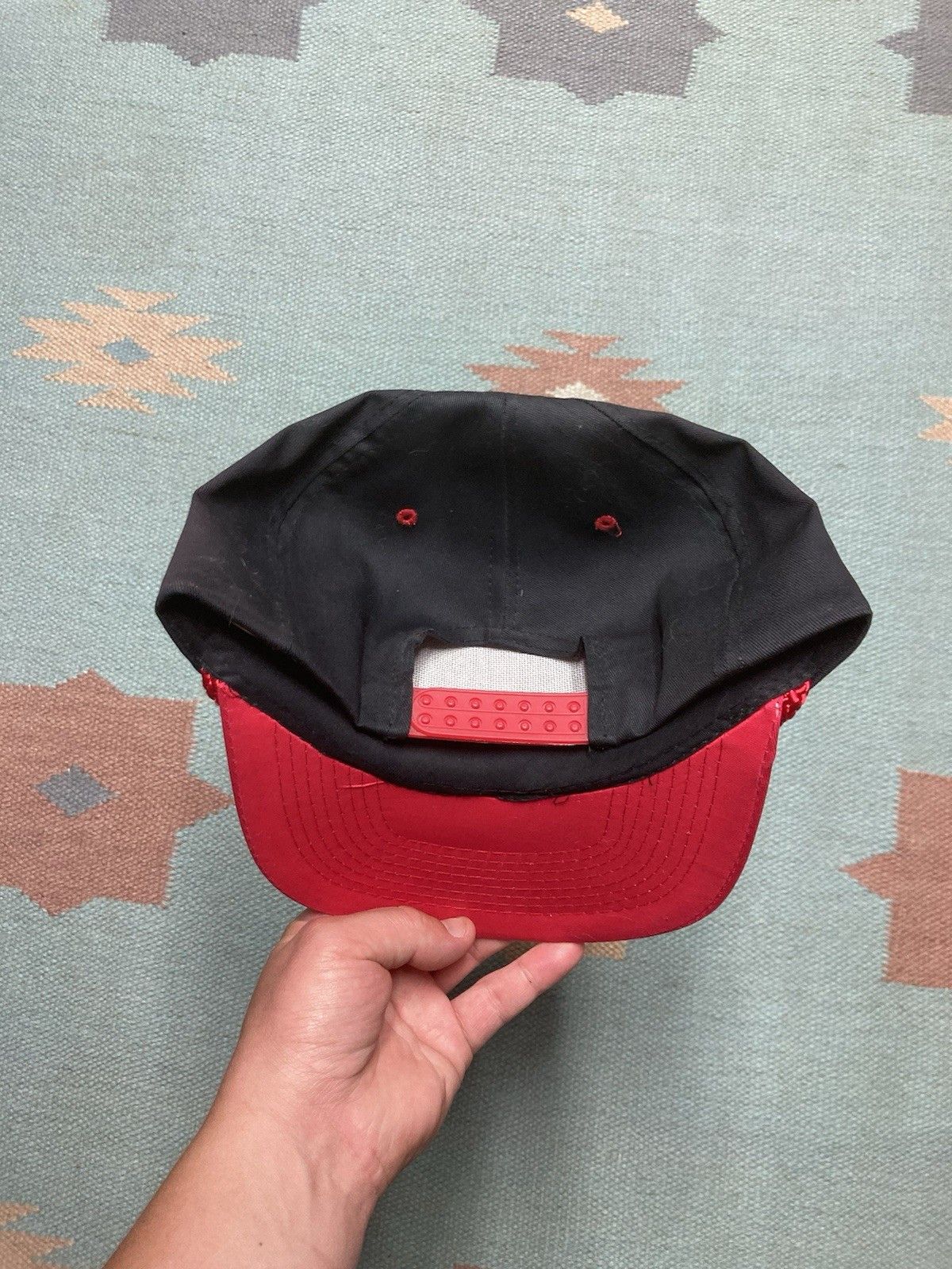 Vintage SnapBack hat Rich’s rifles Ashley Michigan hunting black red Size ONE SIZE - 4 Thumbnail
