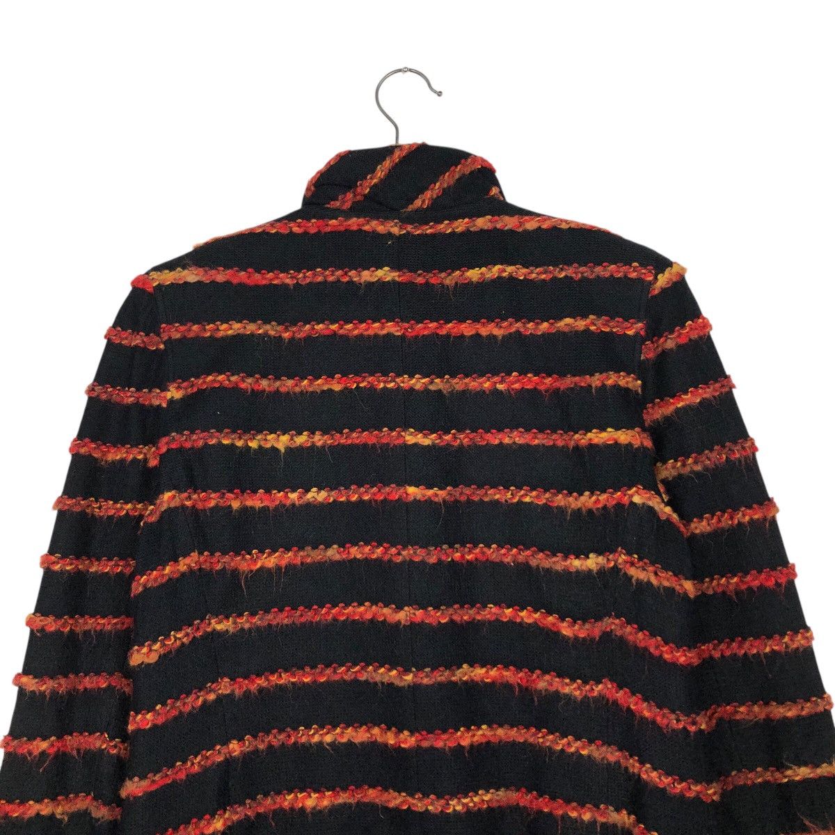 Japanese Brand Vilanculos 1982 Presented Multi-Color Bouclé Stripe Coat Size M / US 6-8 / IT 42-44 - 10 Thumbnail