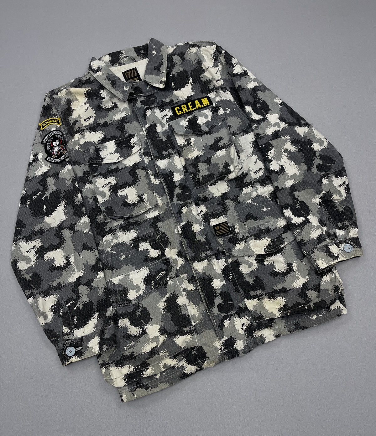 Wu-Tang Clan Rare! Vintage Wu Tang Clan C.R.E.A.M M 65 Camo Jacket Size US XL / EU 56 / 4 - 2 Thumbnail