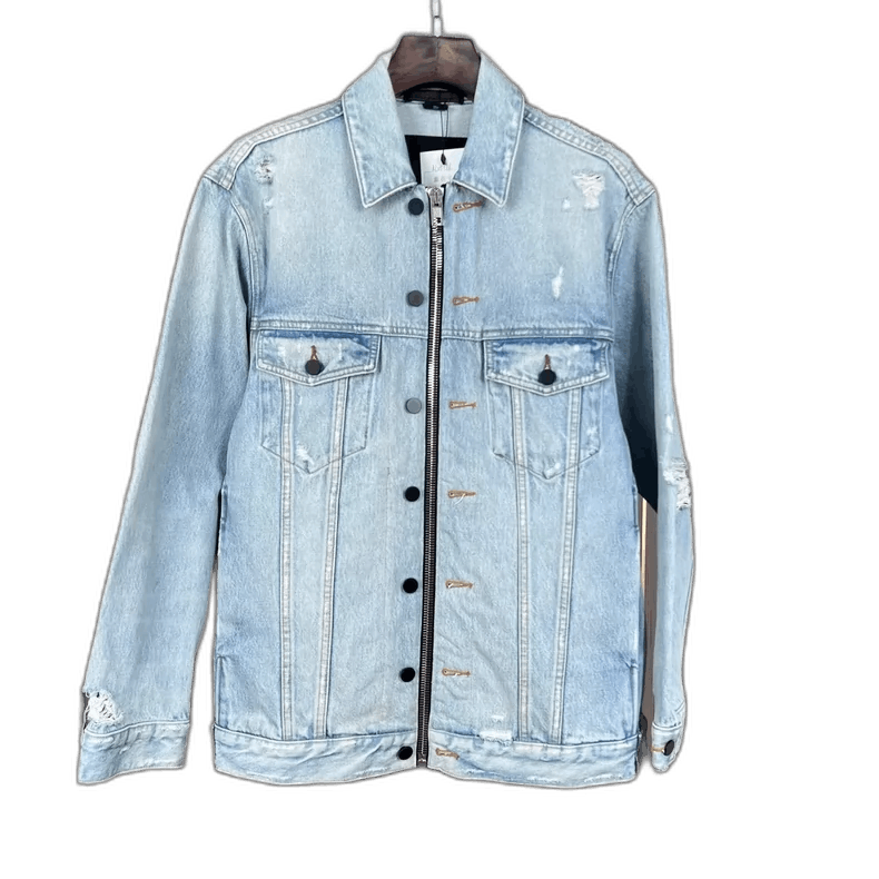 Alexander Wang Alexander Wang Washed Distressed Denim Jacket Size US S / EU 44-46 / 1 - 1 Thumbnail