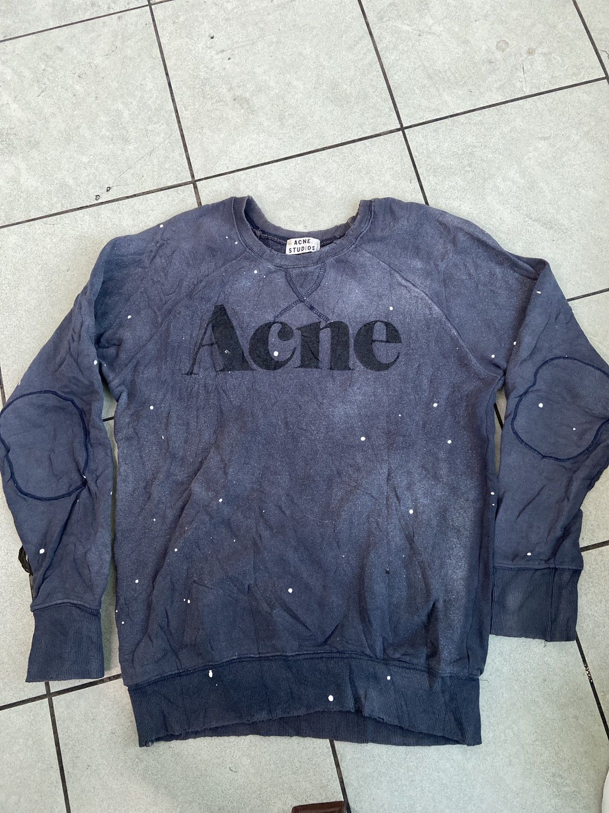 Acne Studios Acne Studios Spray Paint Splatter Distressed Crewneck Size US L / EU 52-54 / 3 - 8 Thumbnail