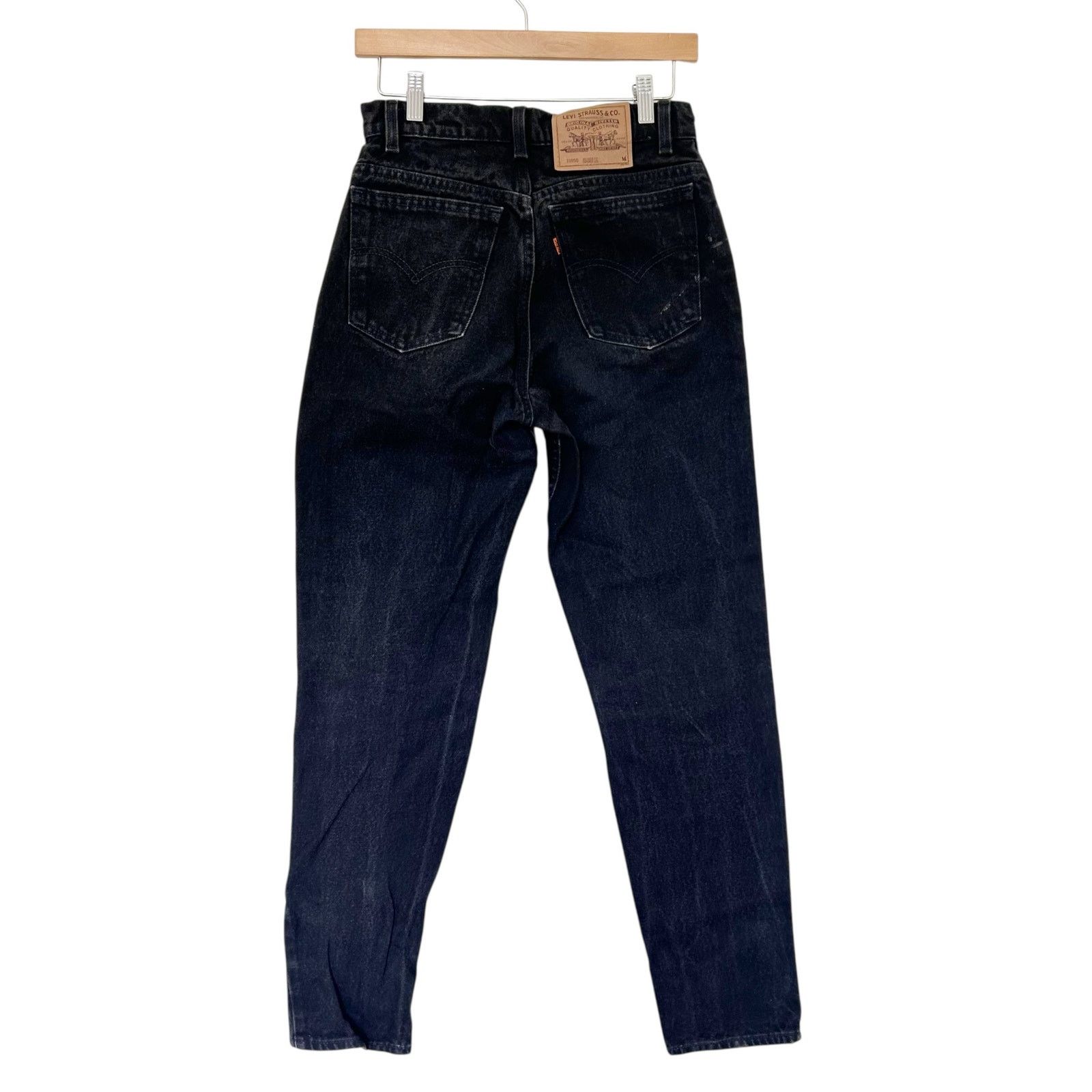 Levi's Vintage Levis 10950 Orange Tab Black Relaxed Tapered Jeans 7 Size 25" / US 0 / IT 36 - 5 Thumbnail