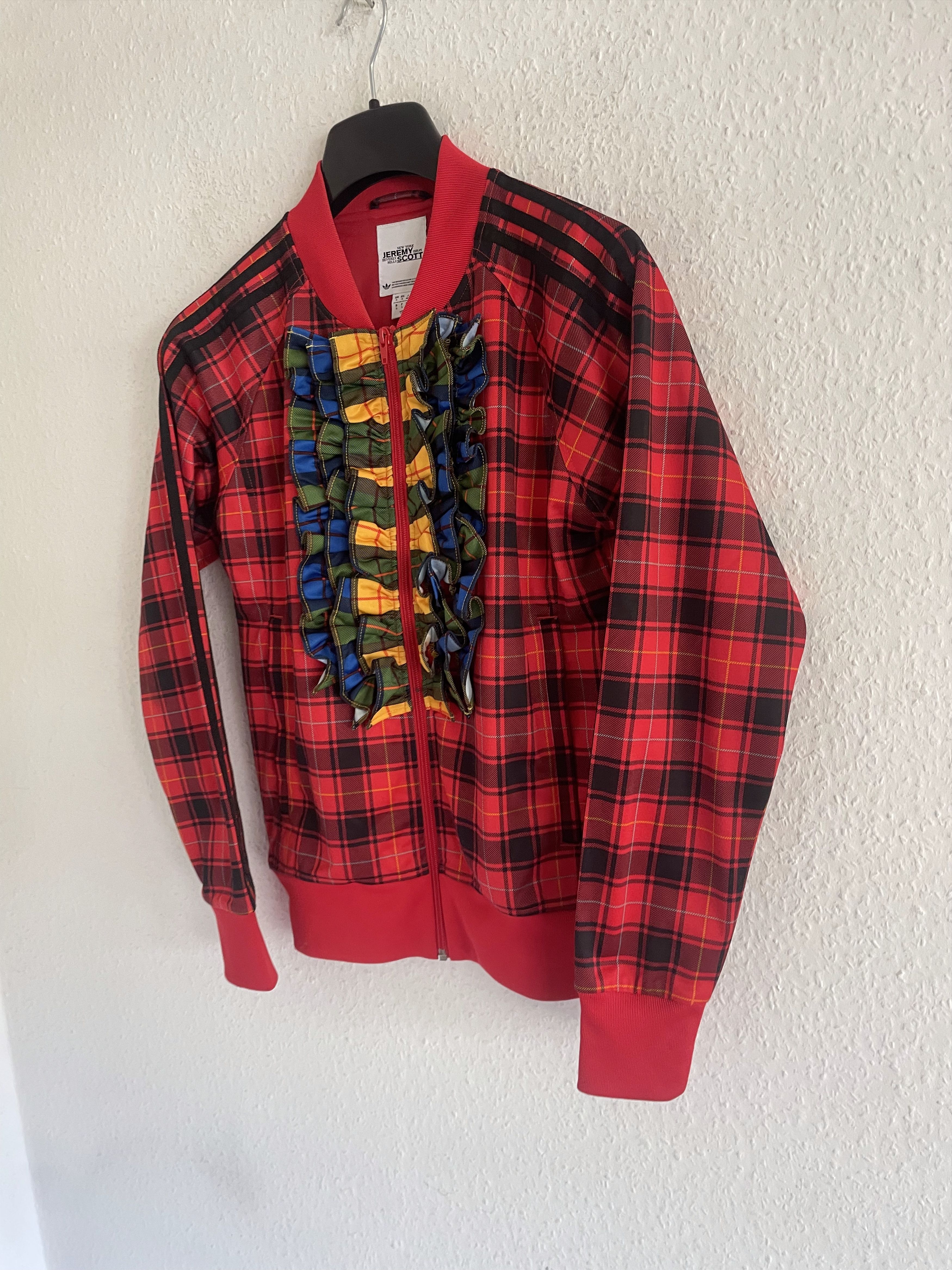 Adidas × Jeremy Scott SS13 Ruffle Plaid Track Jacket Size US S / EU 44-46 / 1 - 2 Thumbnail