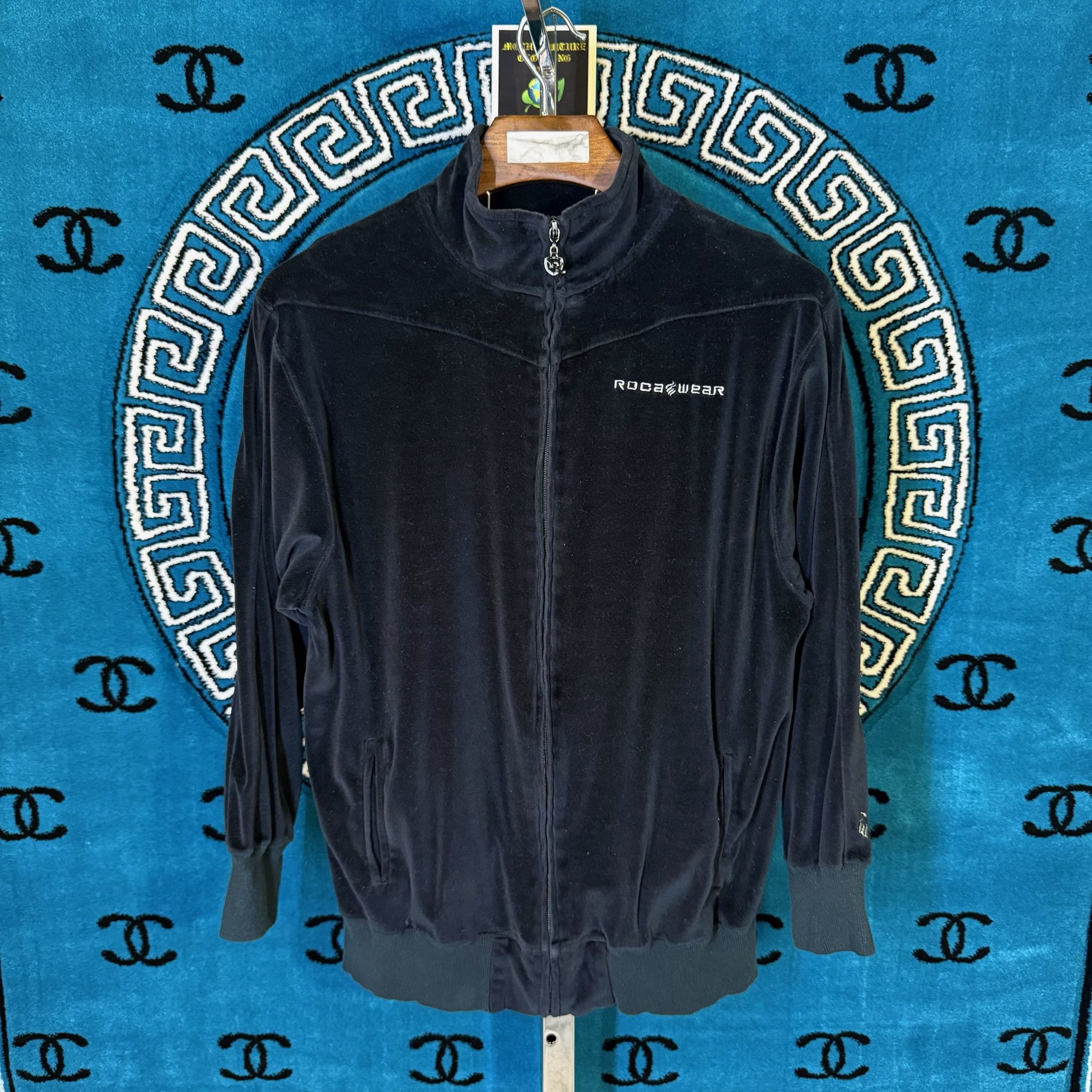 Rocawear VELOUR SUEDE ICONIC ROCAWEAR ZIP UP SWEATER Size US L / EU 52-54 / 3 - 2 Thumbnail