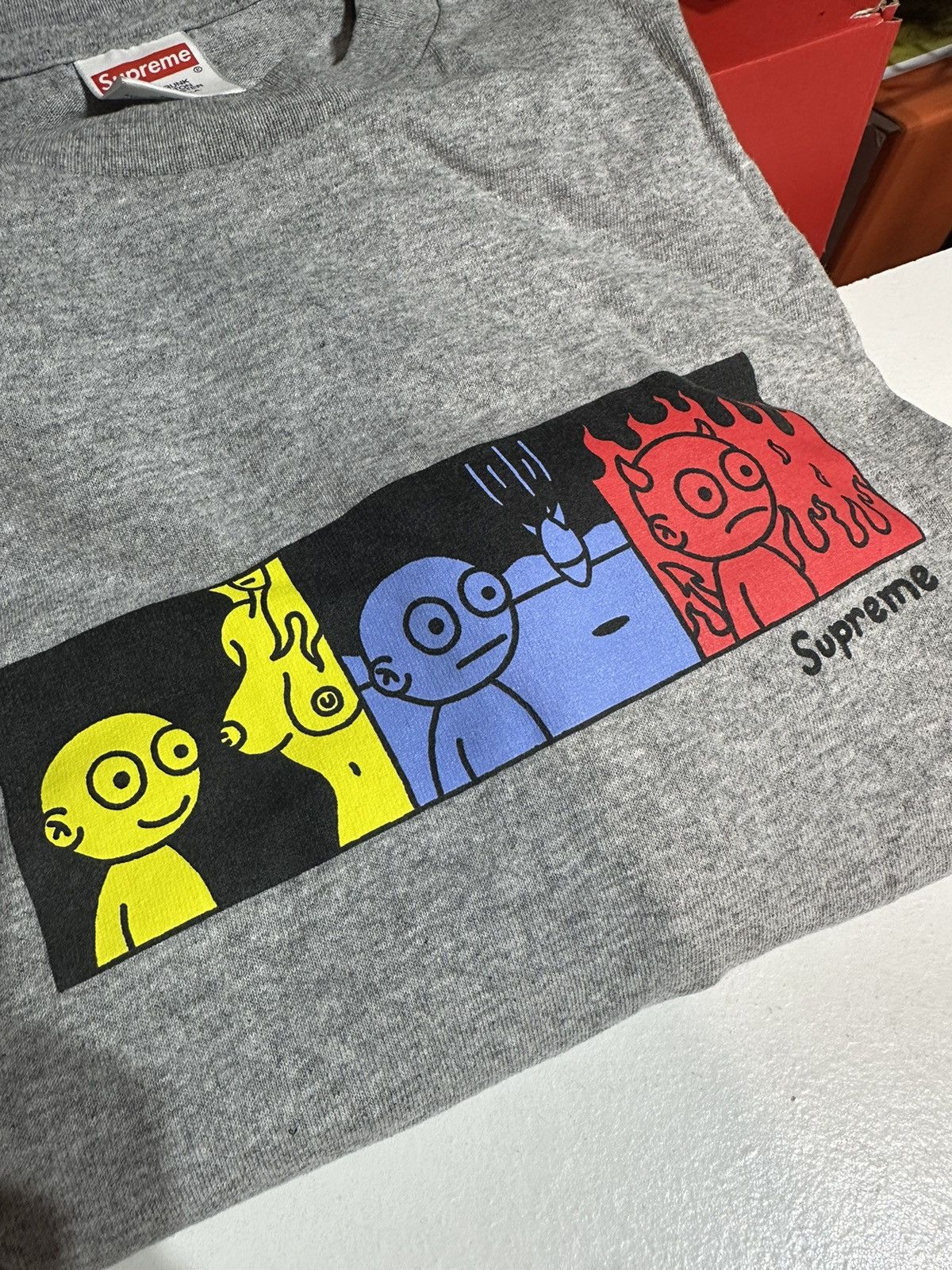 Supreme Supreme Life Tee Grey FW19 Size US M / EU 48-50 / 2 - 2 Thumbnail