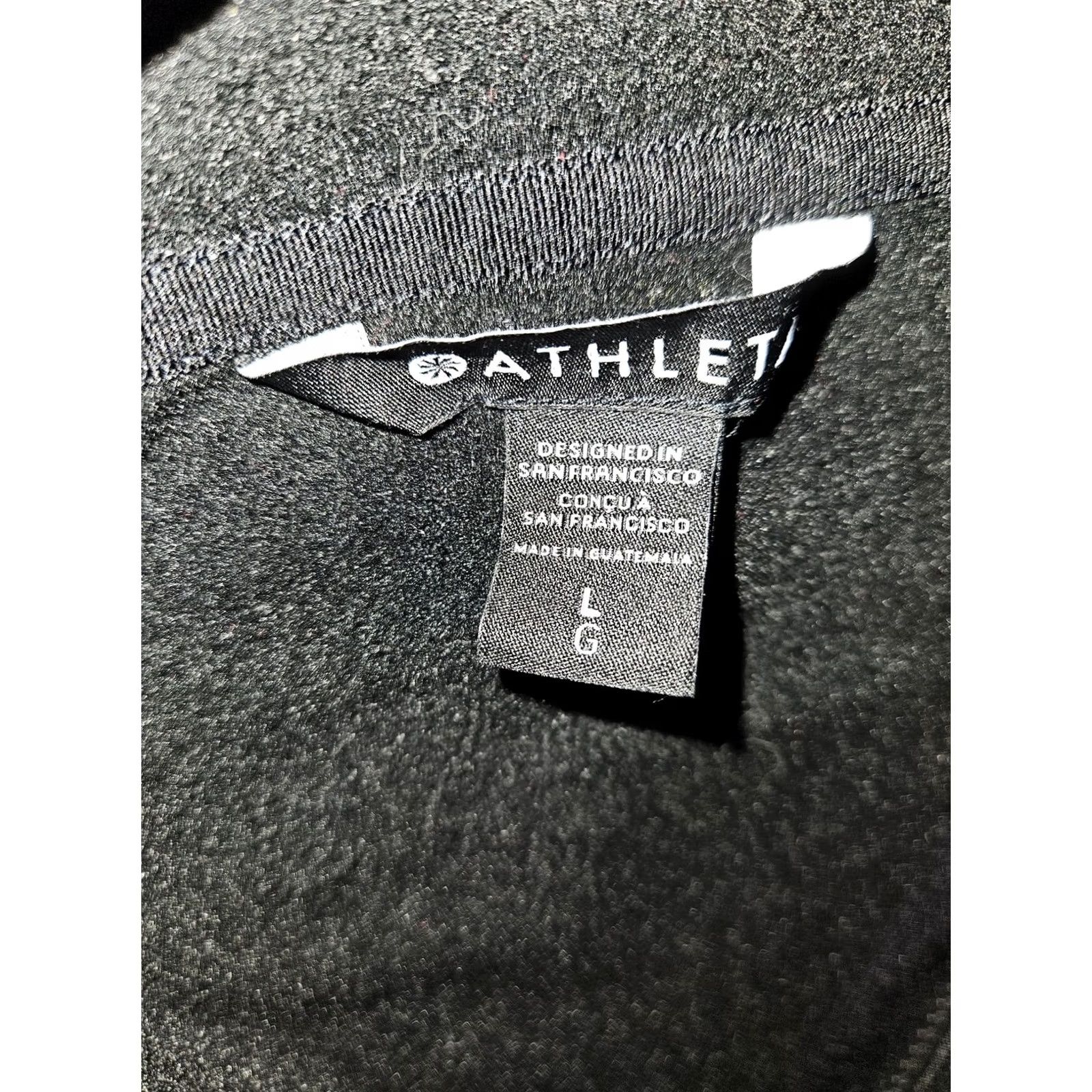 Athleta Athleta Jacket Womens Large Full Zip Hooded Fleece Lined Pockets Drawstring Black Size L / US 10 / IT 46 - 2 Thumbnail