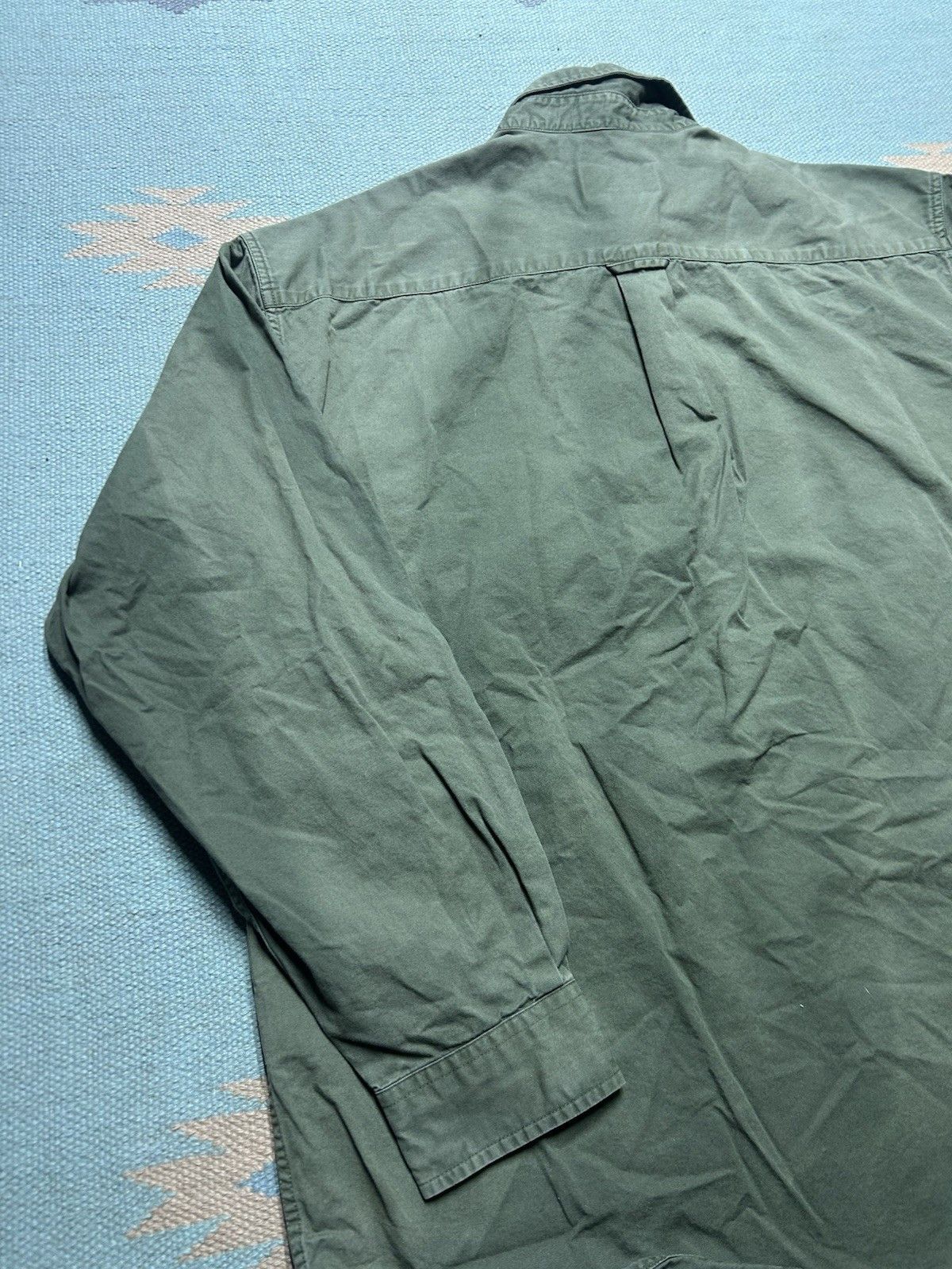 Eddie Bauer Eddie Bauer button shirt olive drab army green cotton XL Size US XL / EU 56 / 4 - 8 Thumbnail