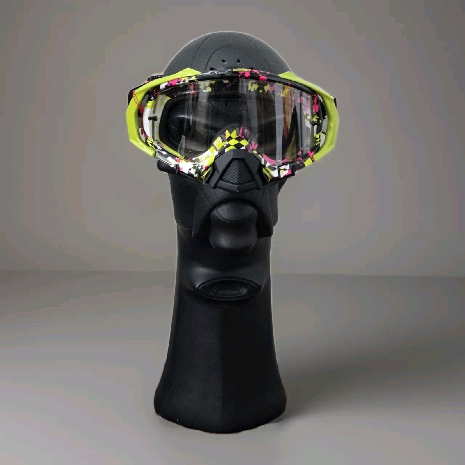 Oakley NEW Vintage Oakley Shattered Mayhem MX Anti Iridium Goggles Size 32 - 1 Thumbnail