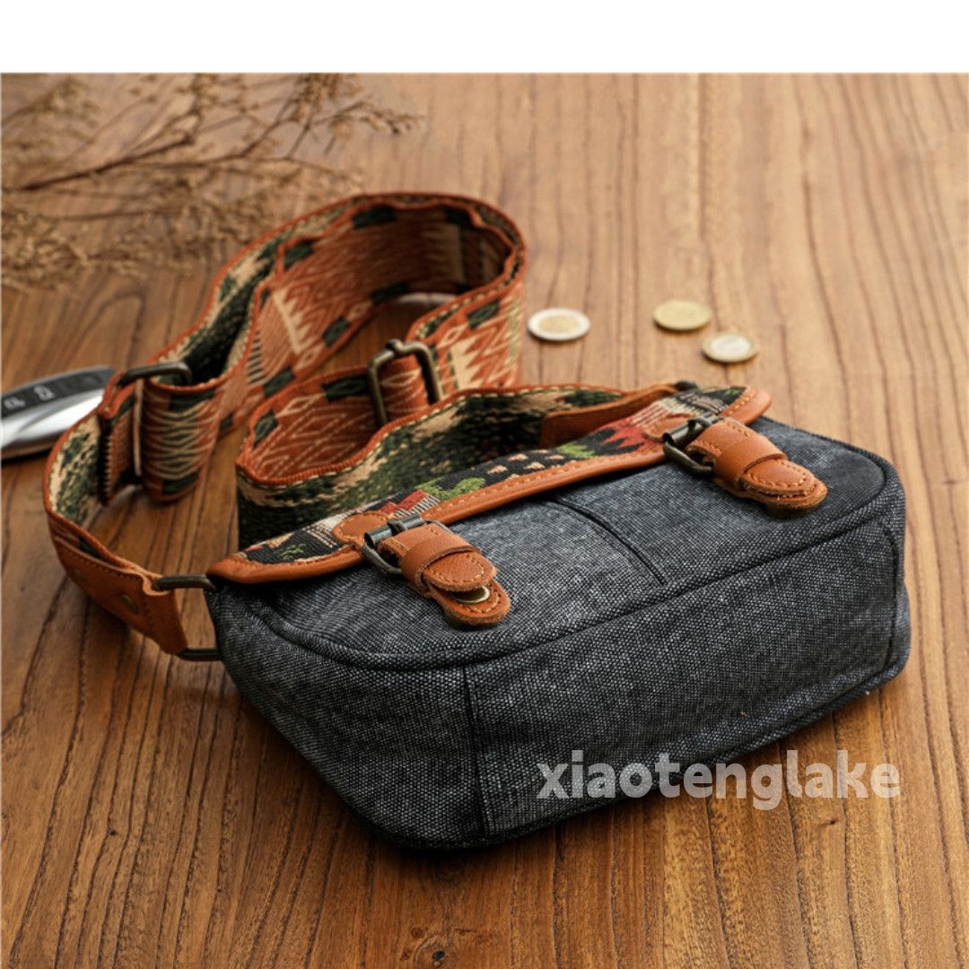 Designer × Japanese Brand × Vintage outdoor sports utility canvas pattern crossbody bag Size ONE SIZE - 9 Thumbnail