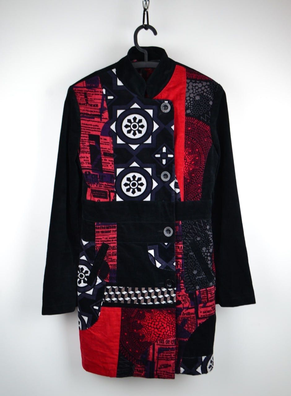 Designer × Desigual Desigual ladies overprinted coat jacket size 40 style Size S / US 4 / IT 40 - 1 Thumbnail