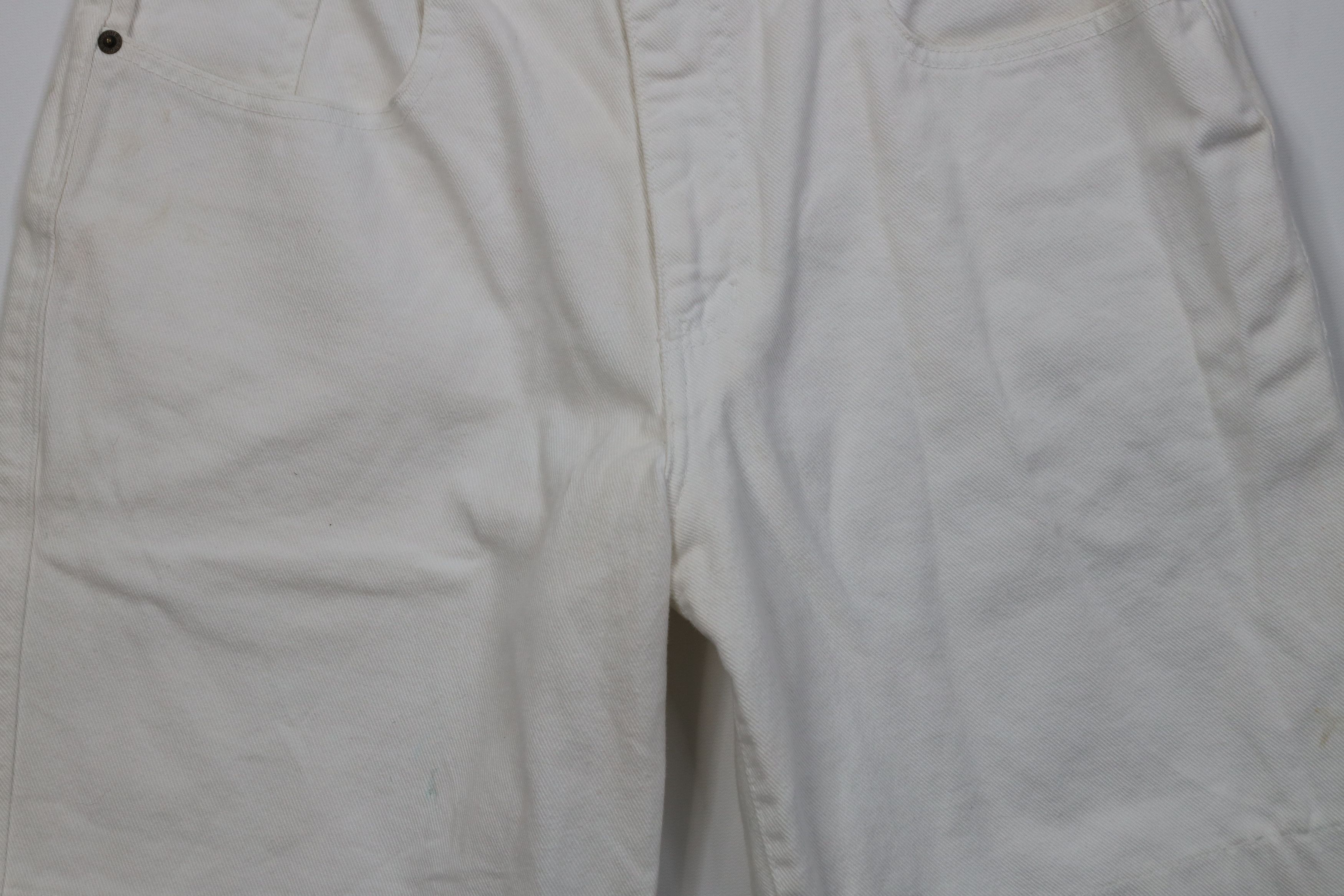 Guess Vintage 90s Guess Relaxed Fit Denim Jean Shorts White USA Size US 31 - 3 Thumbnail