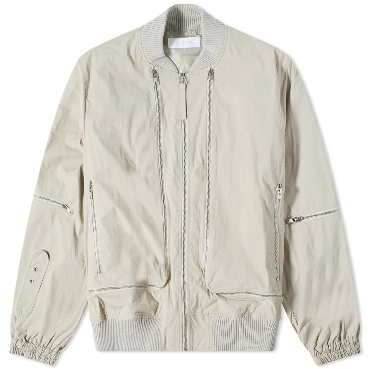 image of Helmut Lang Multi Zip Bomber in Stone, Men's (Size 2XL)