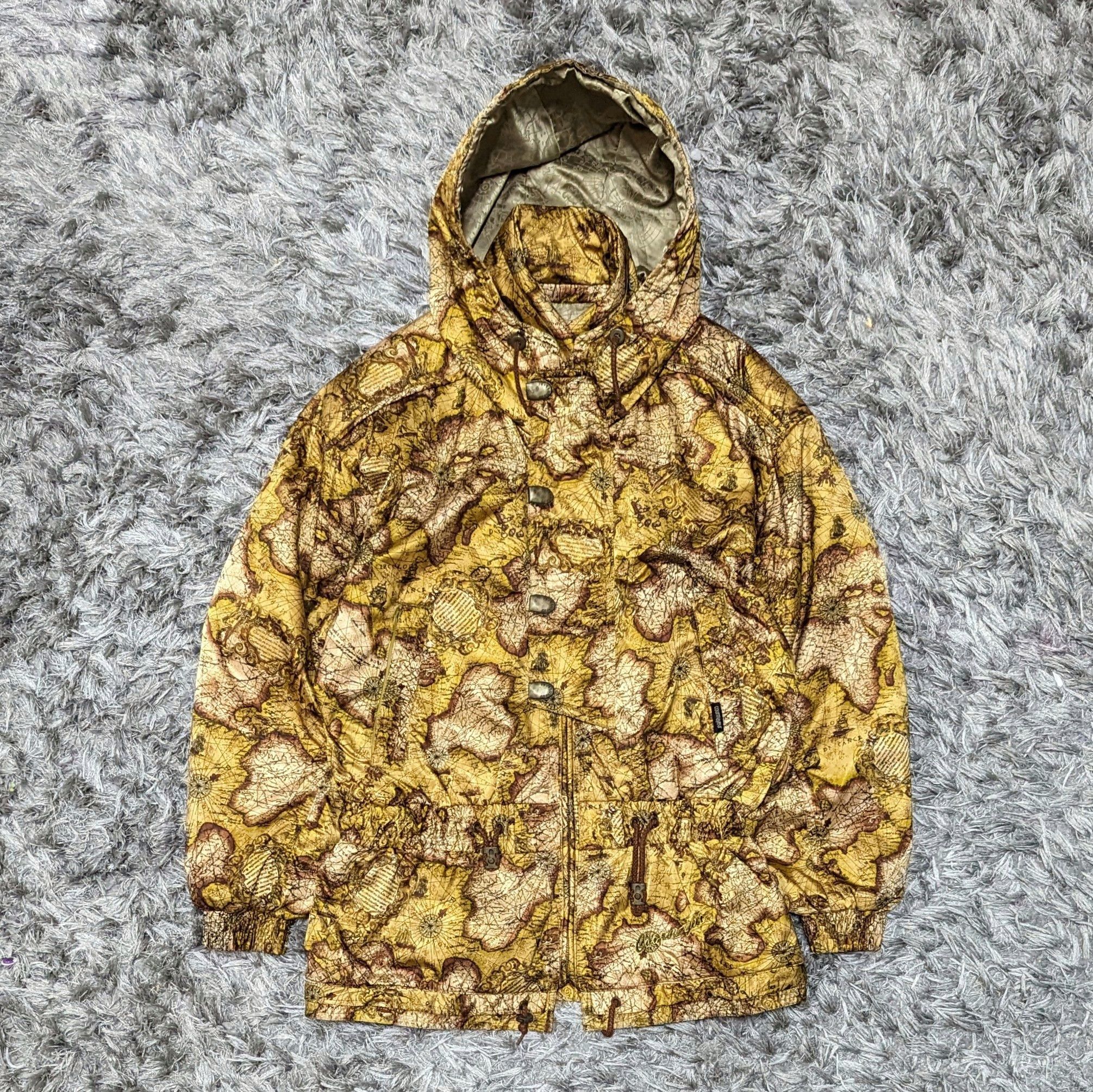 Vintage Courmayeur Italy Maps Print Monogram Jacket