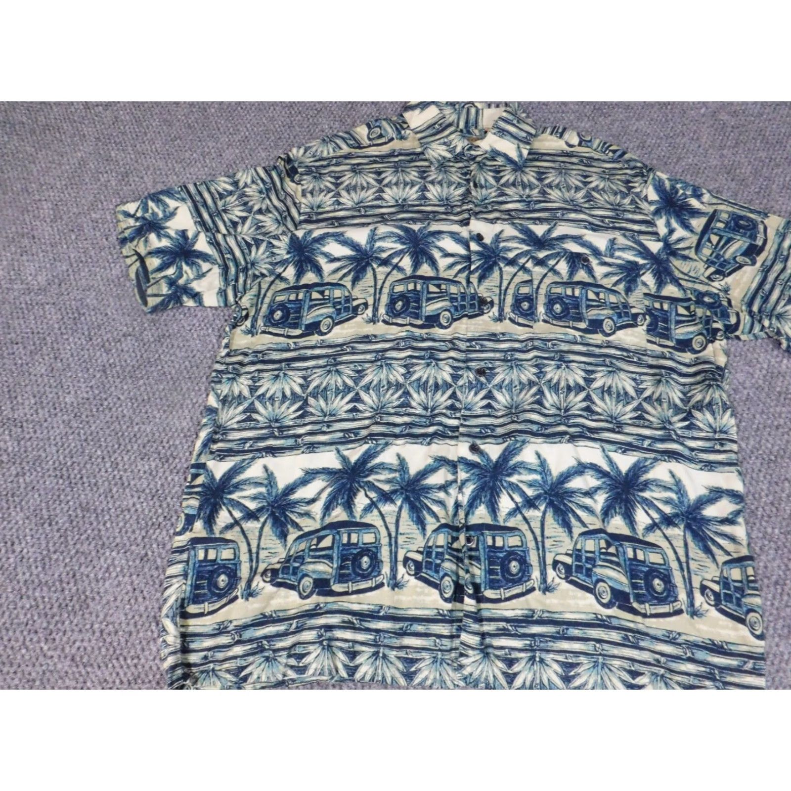 Vintage Natural Issue Mens Shirt M Blue Floral Button-Down Hawaiian Short Sleeve Casual Size US M / EU 48-50 / 2 - 4 Thumbnail