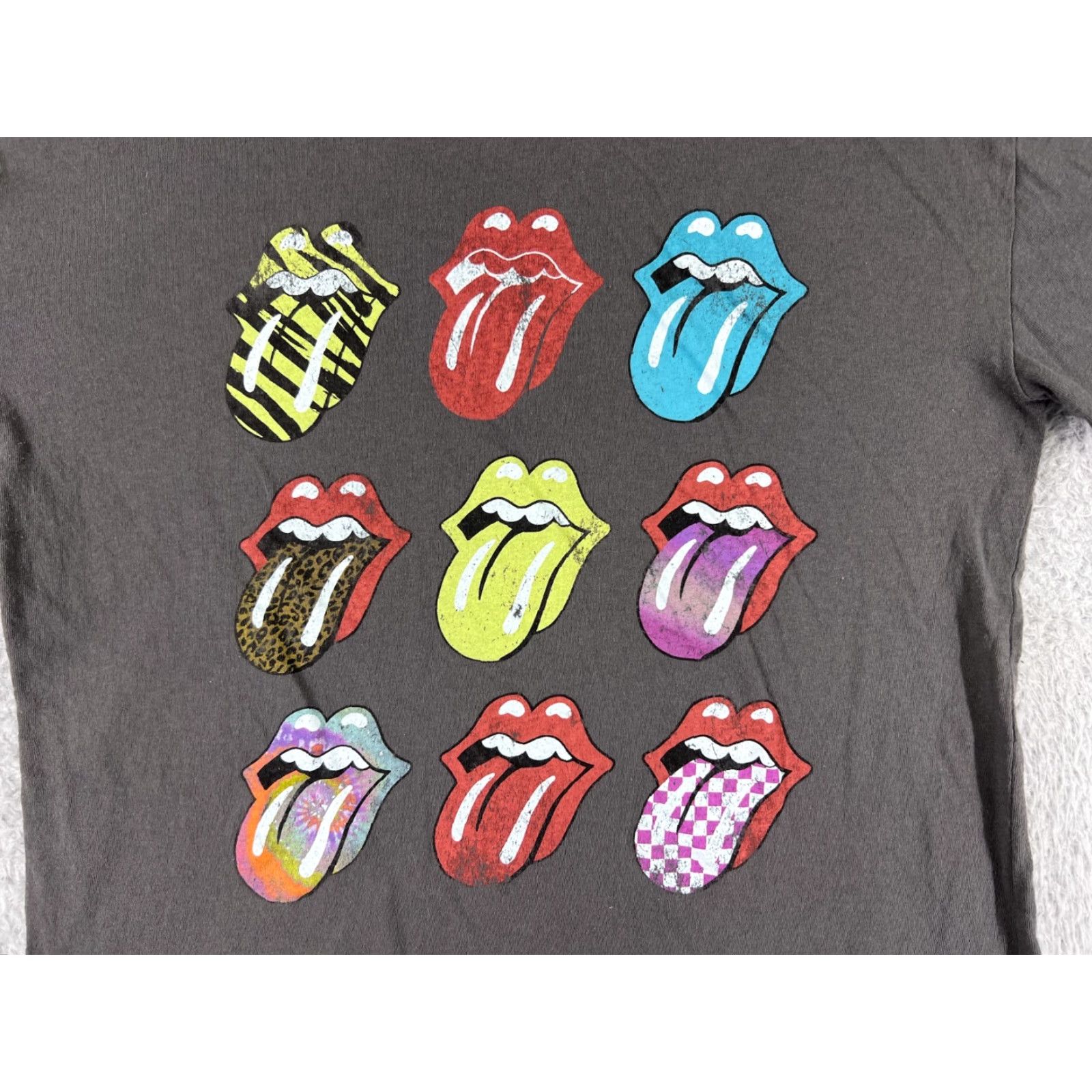 Vintage Rolling Stones Shirt Womens Medium Gray Crew Neck Short Sleeve 100% Cotton Music Rock Size M / US 6-8 / IT 42-44 - 3 Thumbnail