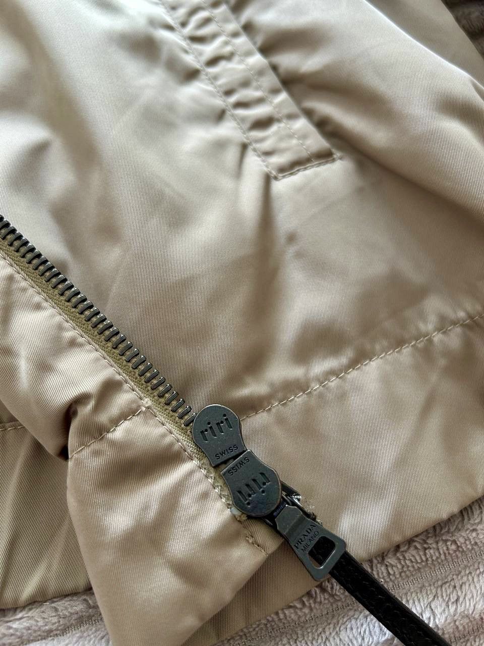 Prada 00’s Prada Vintage Nylon Metal Zip Bomber Jacket Size M Size US M / EU 48-50 / 2 - 7 Thumbnail