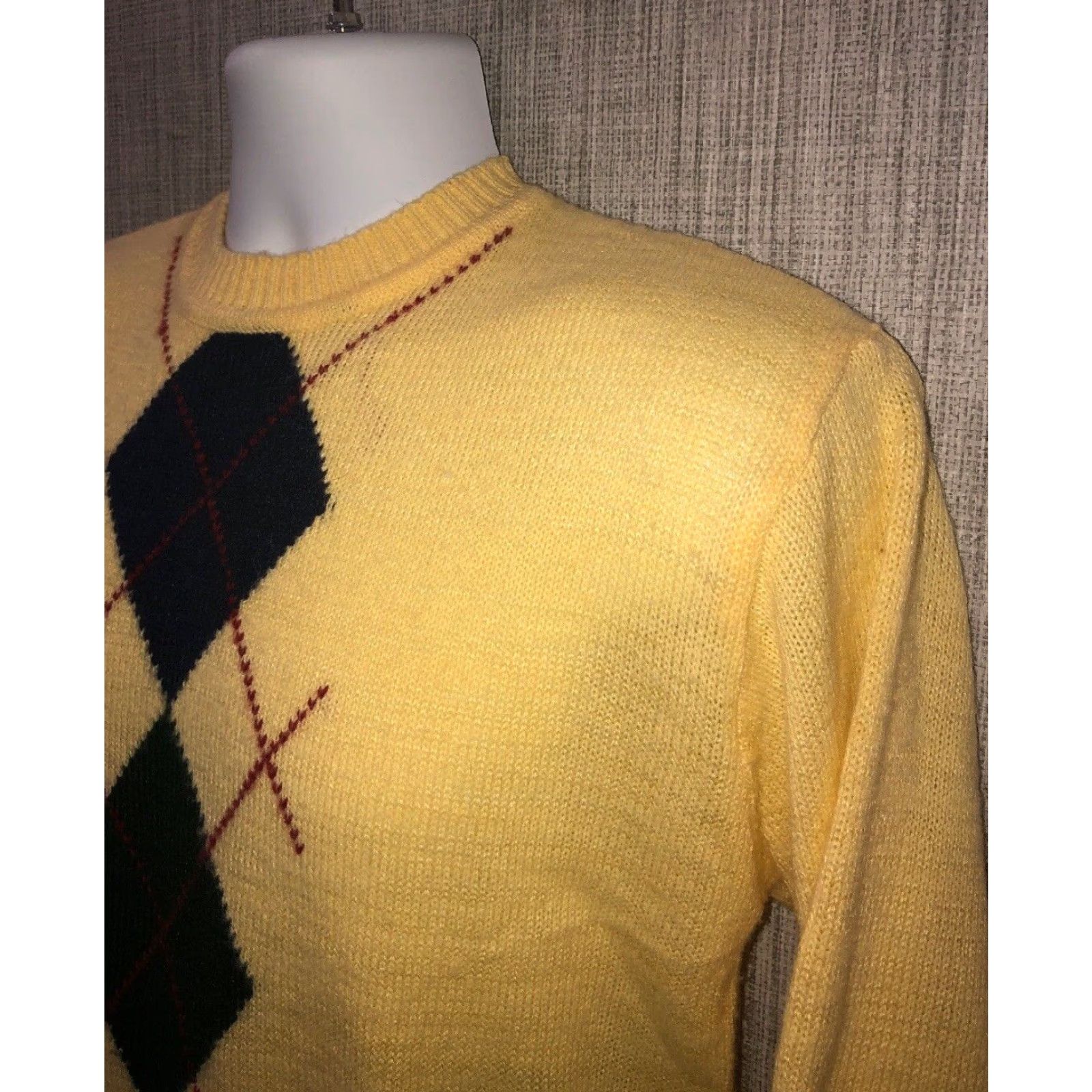 Vintage VINTAGE Bruce Jenner SIM Mens Yellow Crewneck Acrylic/Nylon Soft Sweater Size M Crew Neck Mens M Yellow Sweater Size US M / EU 48-50 / 2 - 2 Thumbnail