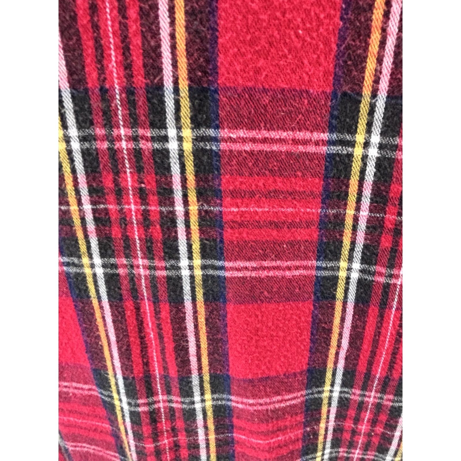 Vintage VINTAGE Go Softly Flannel Robe Nightgown Medium Women’s Red Plaid Zip Classic Size ONE SIZE - 6 Thumbnail