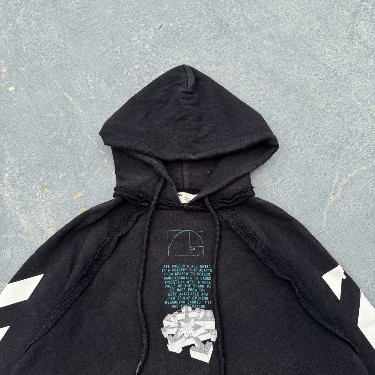Off-White Off White X Virgil Abloh Black Dripping Arrow Hoodie Size US XS / EU 42 / 0 - 11 Thumbnail