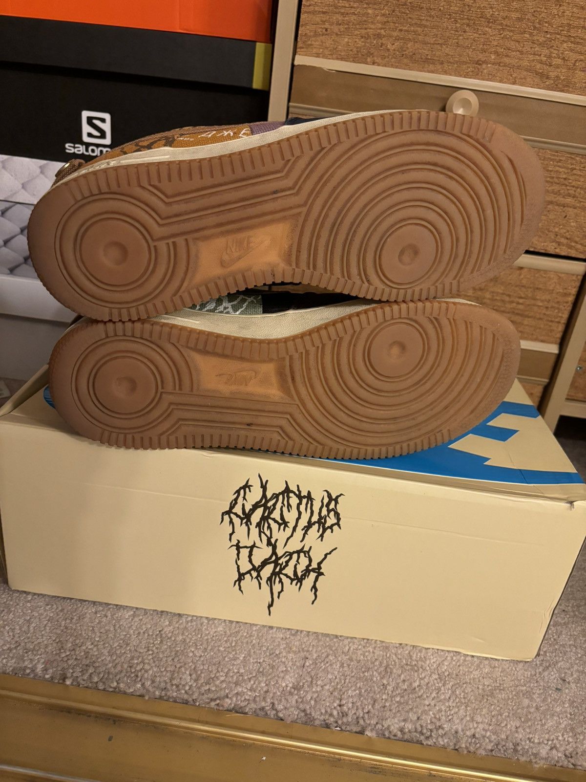 Nike × Travis Scott Travis Scott Cactus Jack Air Force 1 Size US 10.5 / EU 43-44 - 8 Thumbnail