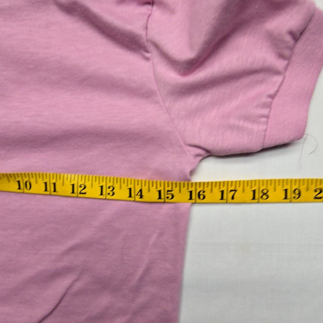 Hanes Vintage Polo Hanes Pink Short Sleeve Women Small Shirt 90s Size S / US 4 / IT 40 - 7 Thumbnail