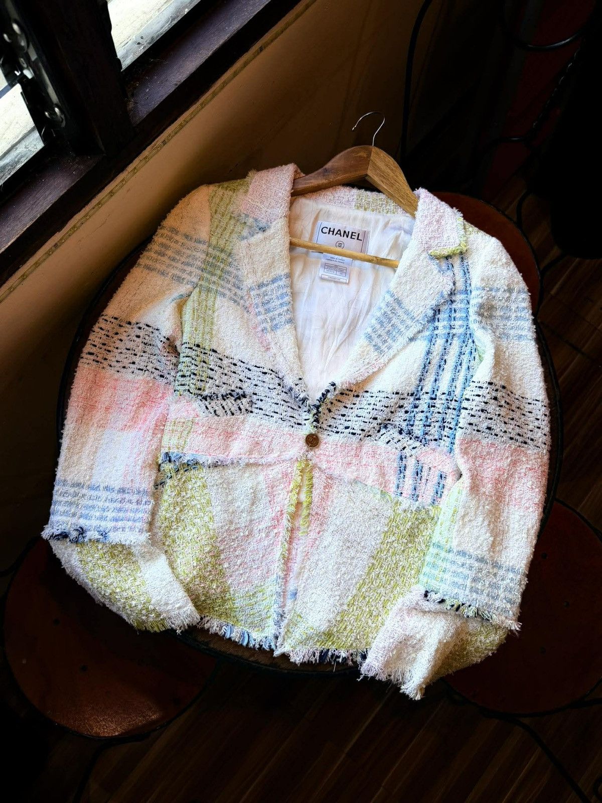 Chanel Chanel Multicolor Checked Tweed Floral Brooch Size XS / US 0-2 / IT 36-38 - 1 Thumbnail
