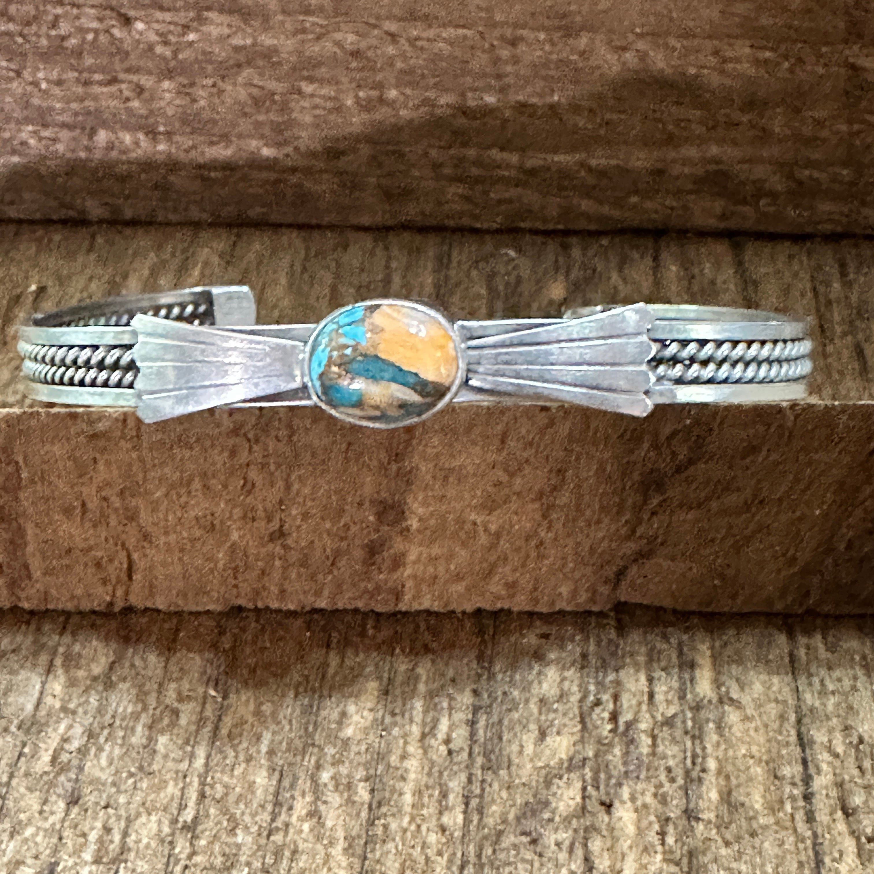 Other Handmade Navajo Pink Dream Mojave Sterling Silver Cuff Brace Size ONE SIZE - 2 Thumbnail