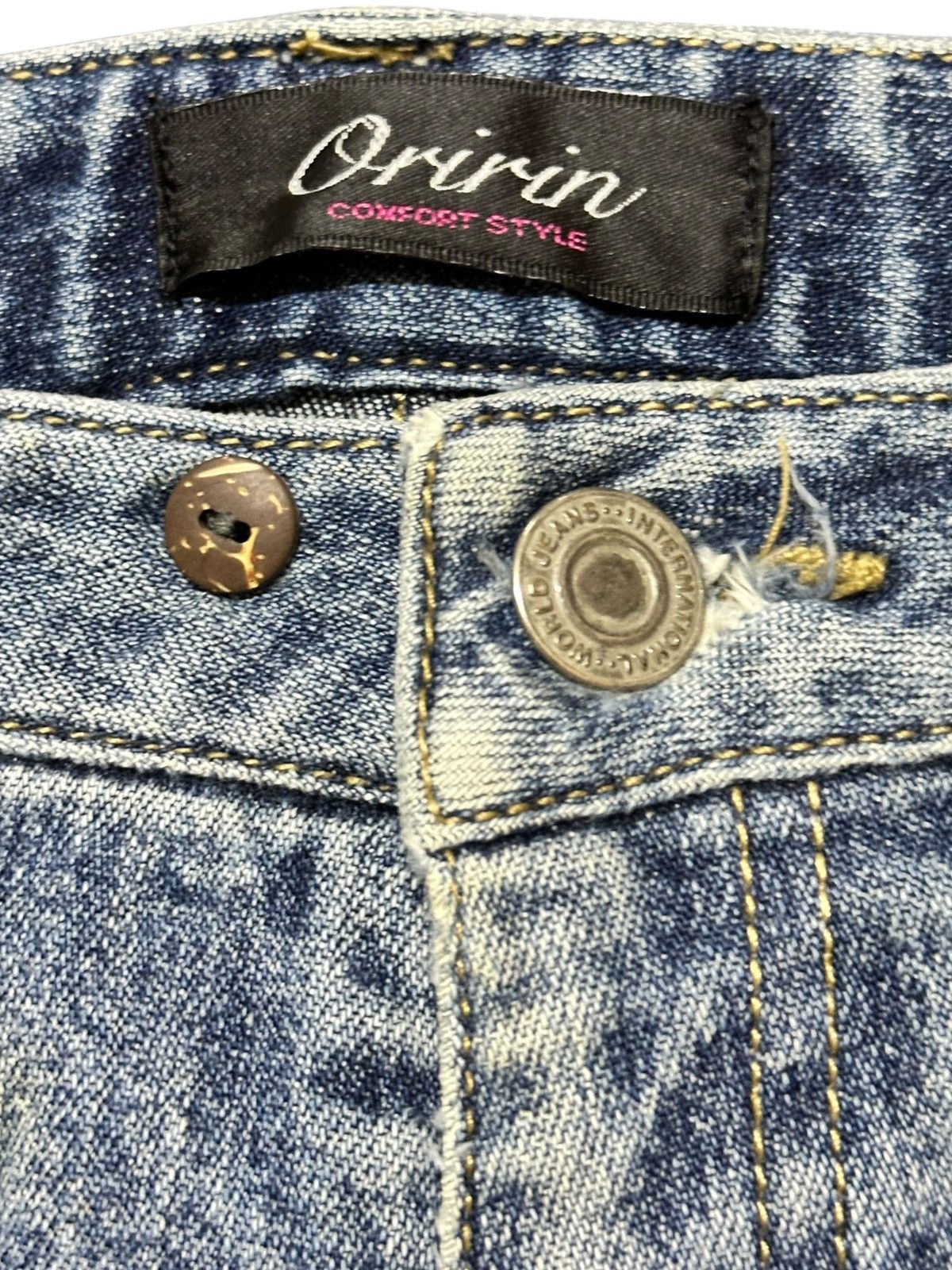 Hysteric Glamour Vintage Oririn Flare Bootcut Embroidery Distressed Denim Size US 31 - 6 Thumbnail