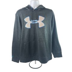 Under Armour Hoodie Sweatshirt Girls Extra Large Fleece Black w Pink Logo  Storm