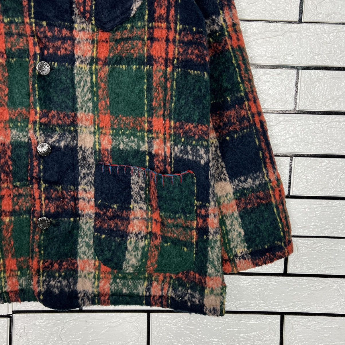 Japanese Brand NWT TITICACA Colorful Checked Fleece Jacket #4128-C188 Size US S / EU 44-46 / 1 - 6 Thumbnail