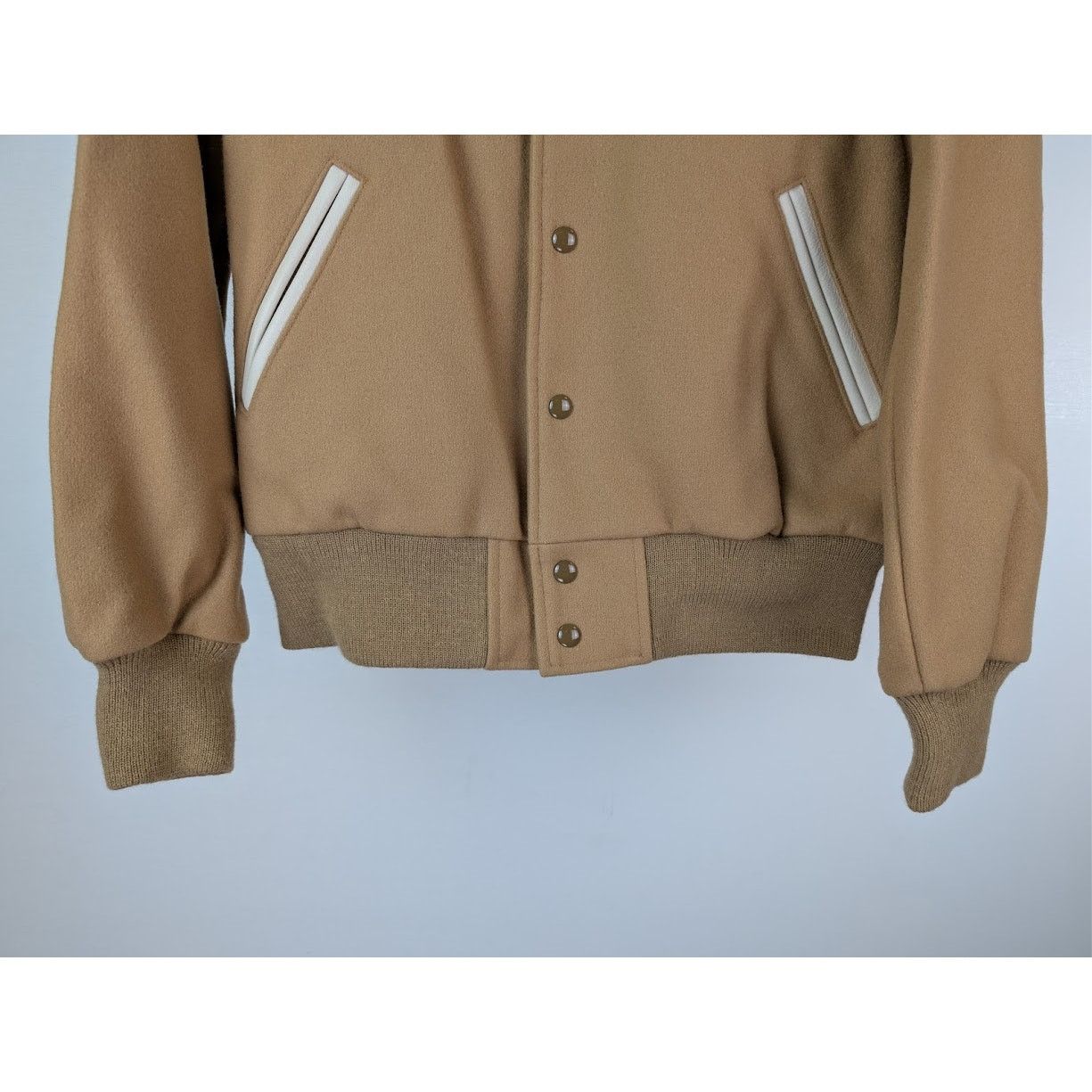 Aime Leon Dore o1rshd1 Crest Varsity Jacket in Camel Stone / Naked Size US L / EU 52-54 / 3 - 4 Thumbnail