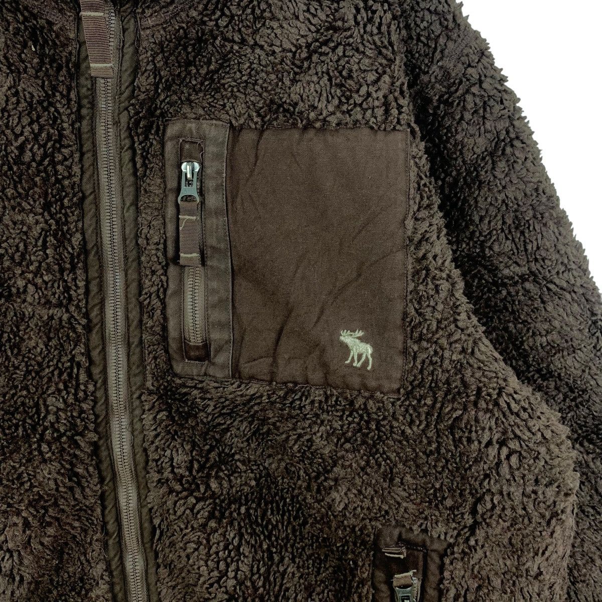 Abercrombie & Fitch ABERCROMBIE & FITCH Retro X Bulky Sherpa Fleece Zipper Size US L / EU 52-54 / 3 - 7 Thumbnail
