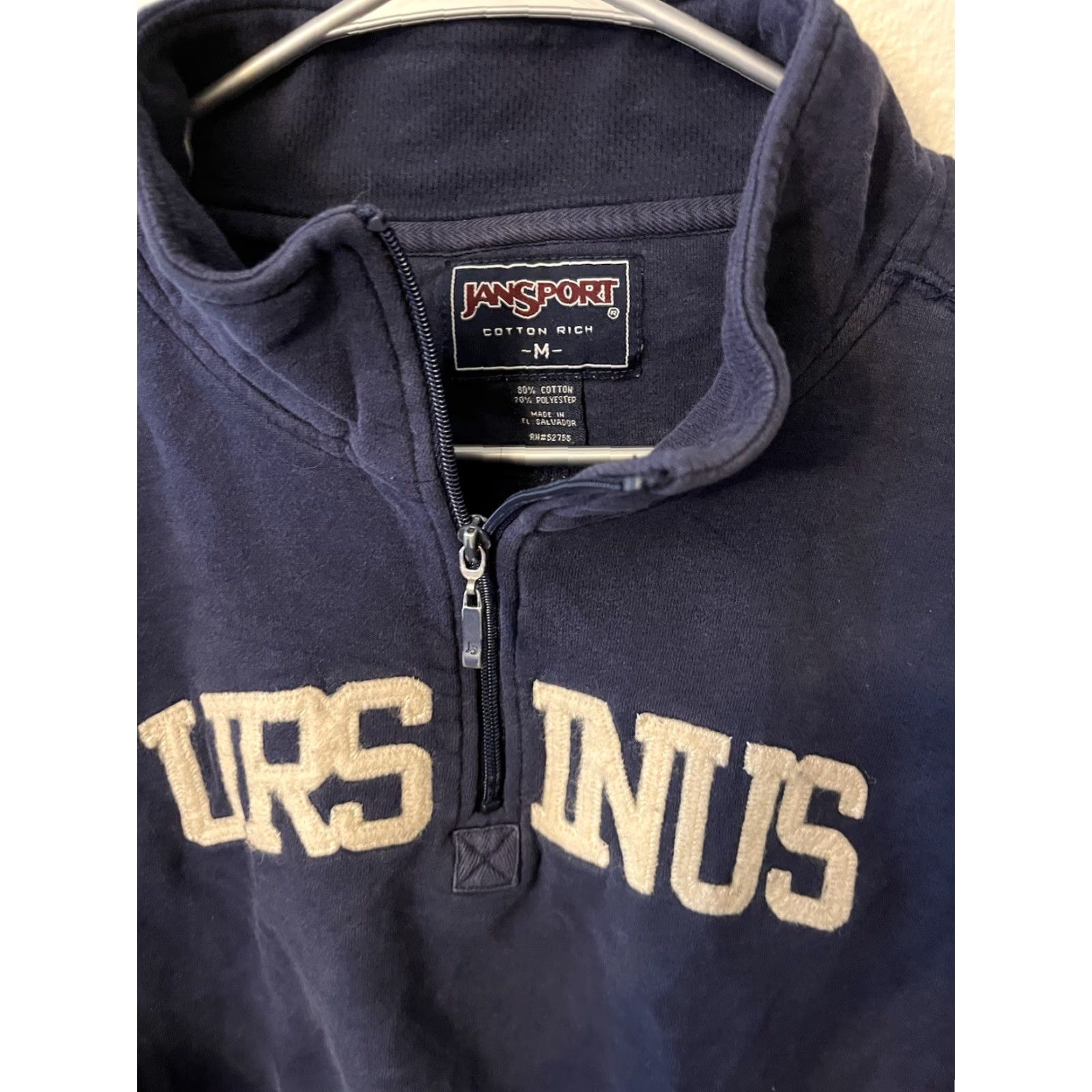 Jansport VINTAGE Ursinus College Jansport Sweatshirt Men’s M Blue Cotton 1/4 Zip Hoodie Logo College Pullover Regular Sweatshirt Mens Size US M / EU 48-50 / 2 - 3 Thumbnail
