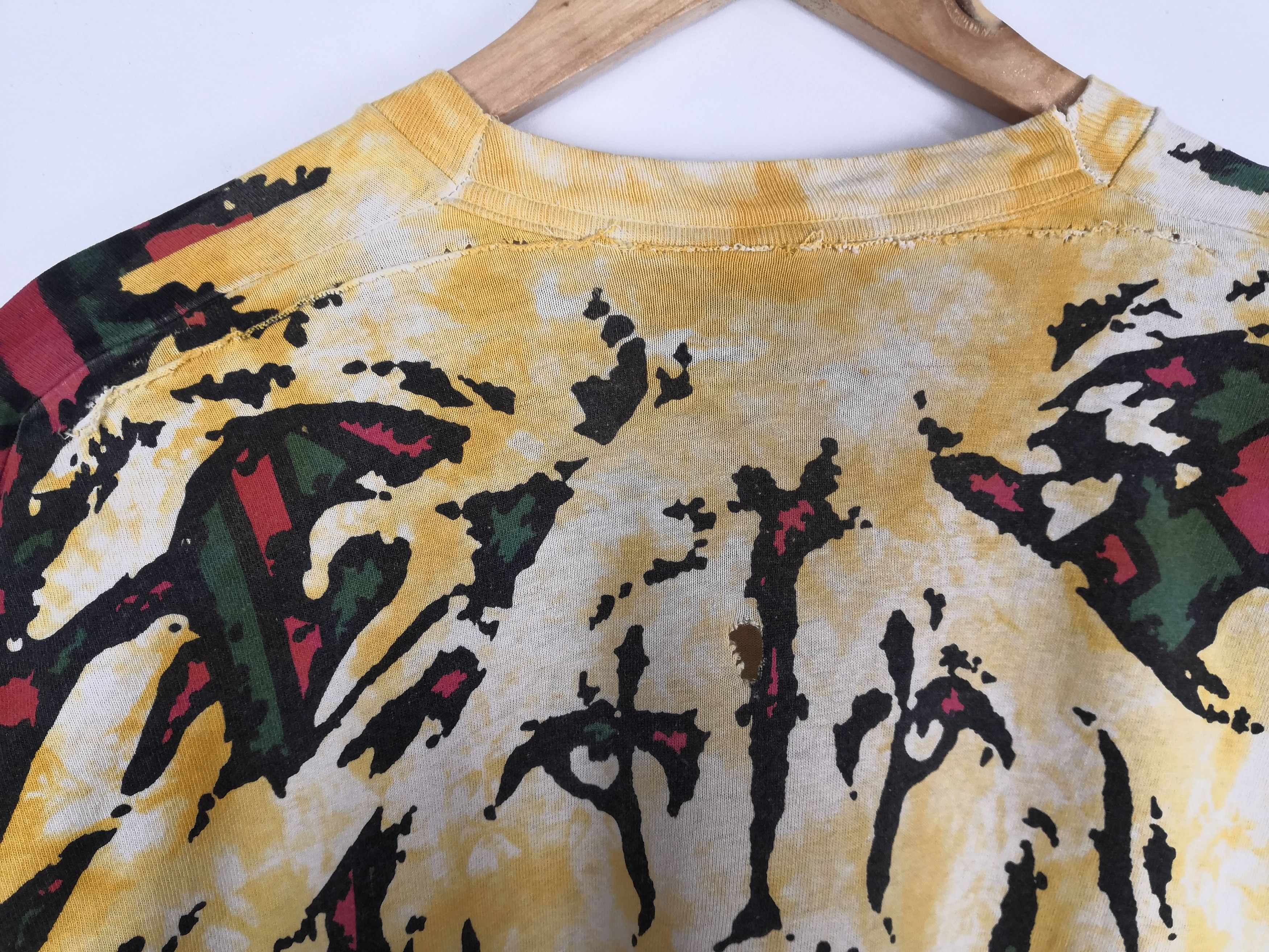 Band Tees Vintage 1994 Bob Marley T-Shirt Rasta Liquid Blue Distressed Size US XL / EU 56 / 4 - 11 Thumbnail