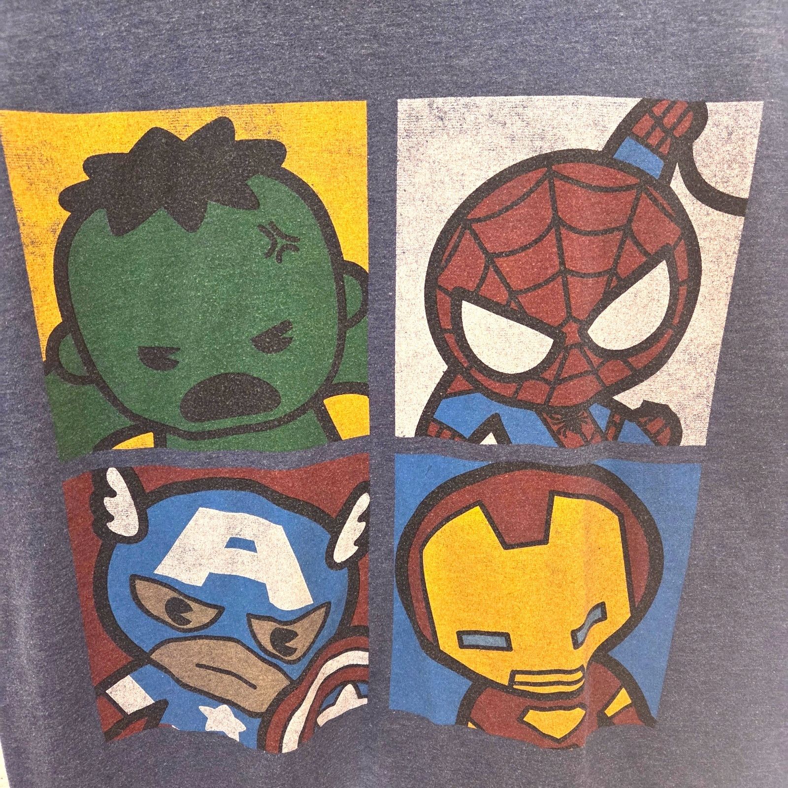 Marvel Comics Marvel Super Heroes Chibi Navy Blue Men's Medium Shirt Size US M / EU 48-50 / 2 - 4 Thumbnail